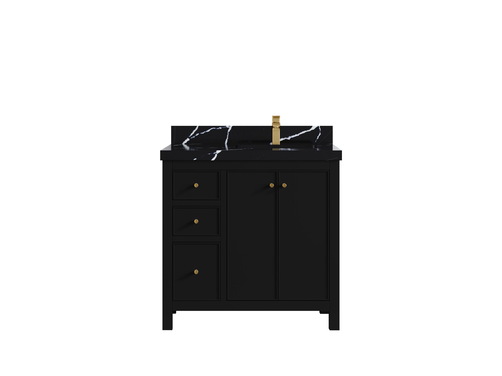 Chicago 36 in. W x 22 in. D Right Offset Sink Bathroom Vanity - Willow Bath and Vanity