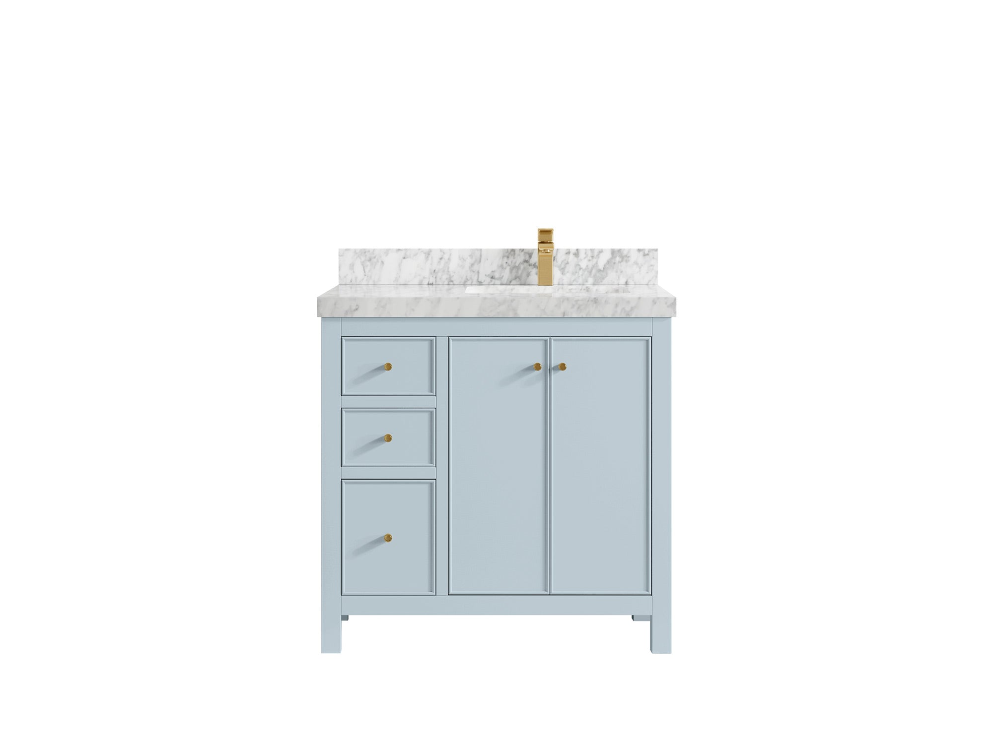 Chicago 36 in. W x 22 in. D Right Offset Sink Bathroom Vanity - Willow Bath and Vanity