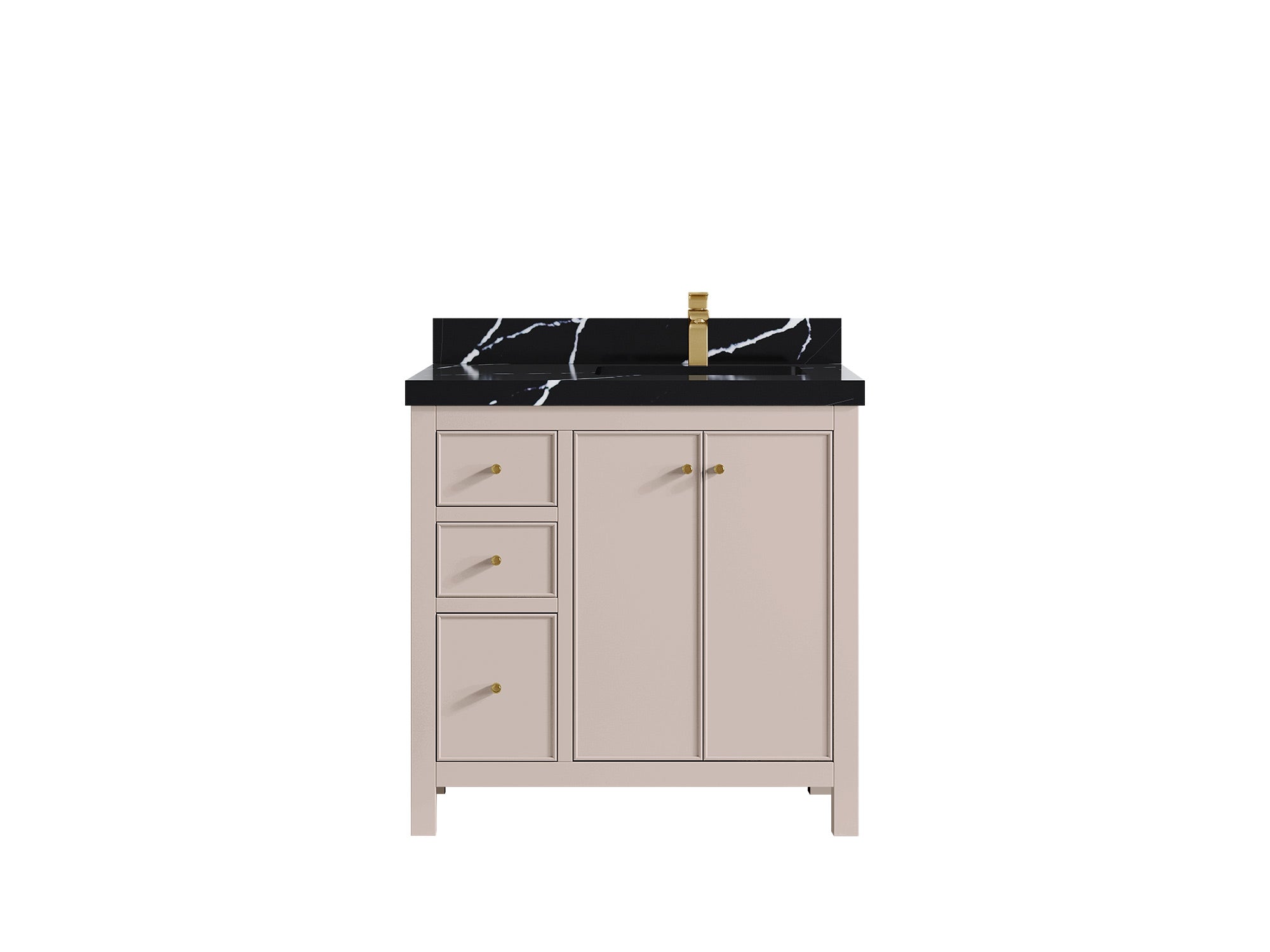 Chicago 36 in. W x 22 in. D Right Offset Sink Bathroom Vanity - Willow Bath and Vanity