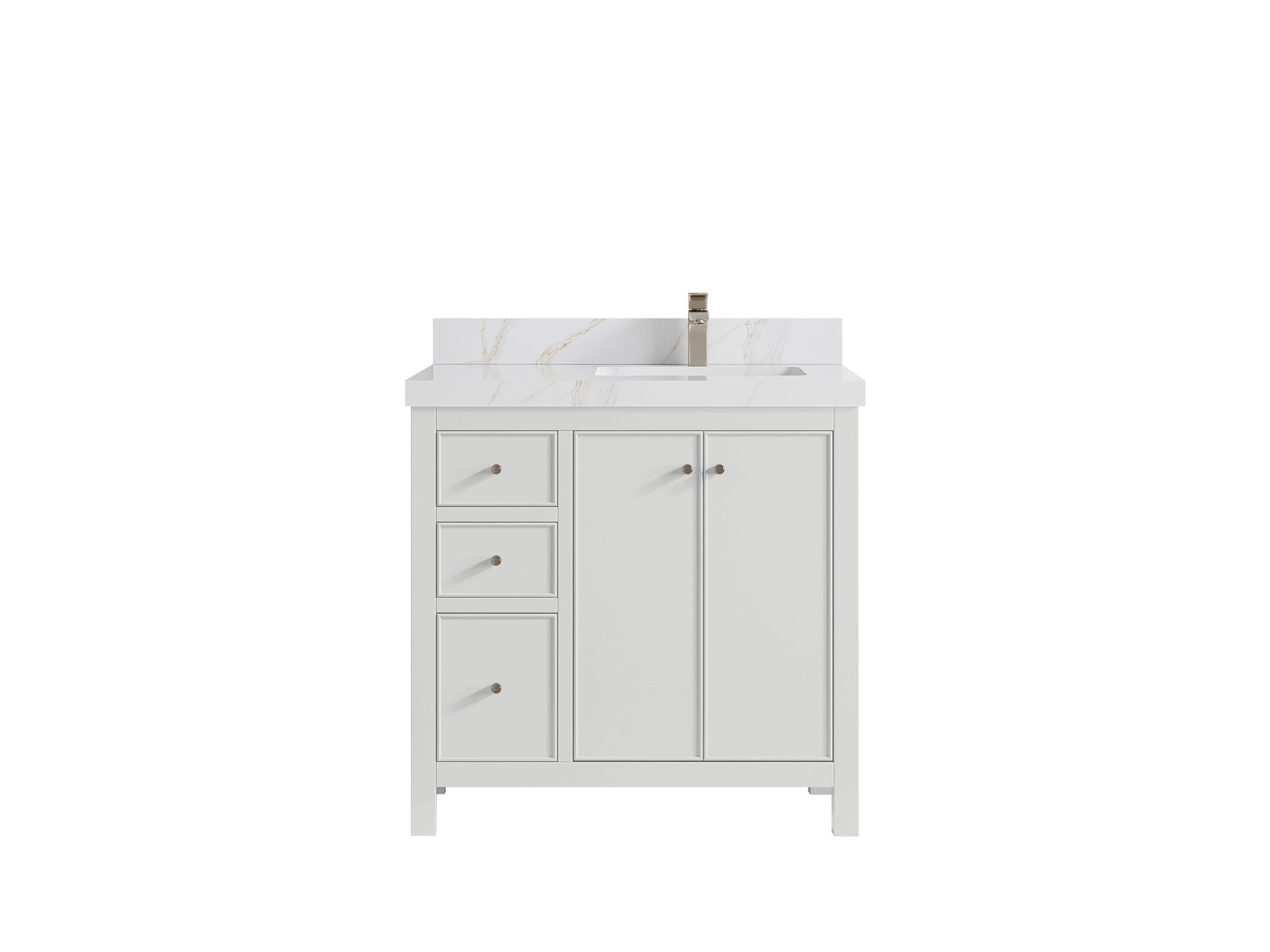 Chicago 36 in. W x 22 in. D Right Offset Sink Bathroom Vanity - Willow Bath and Vanity