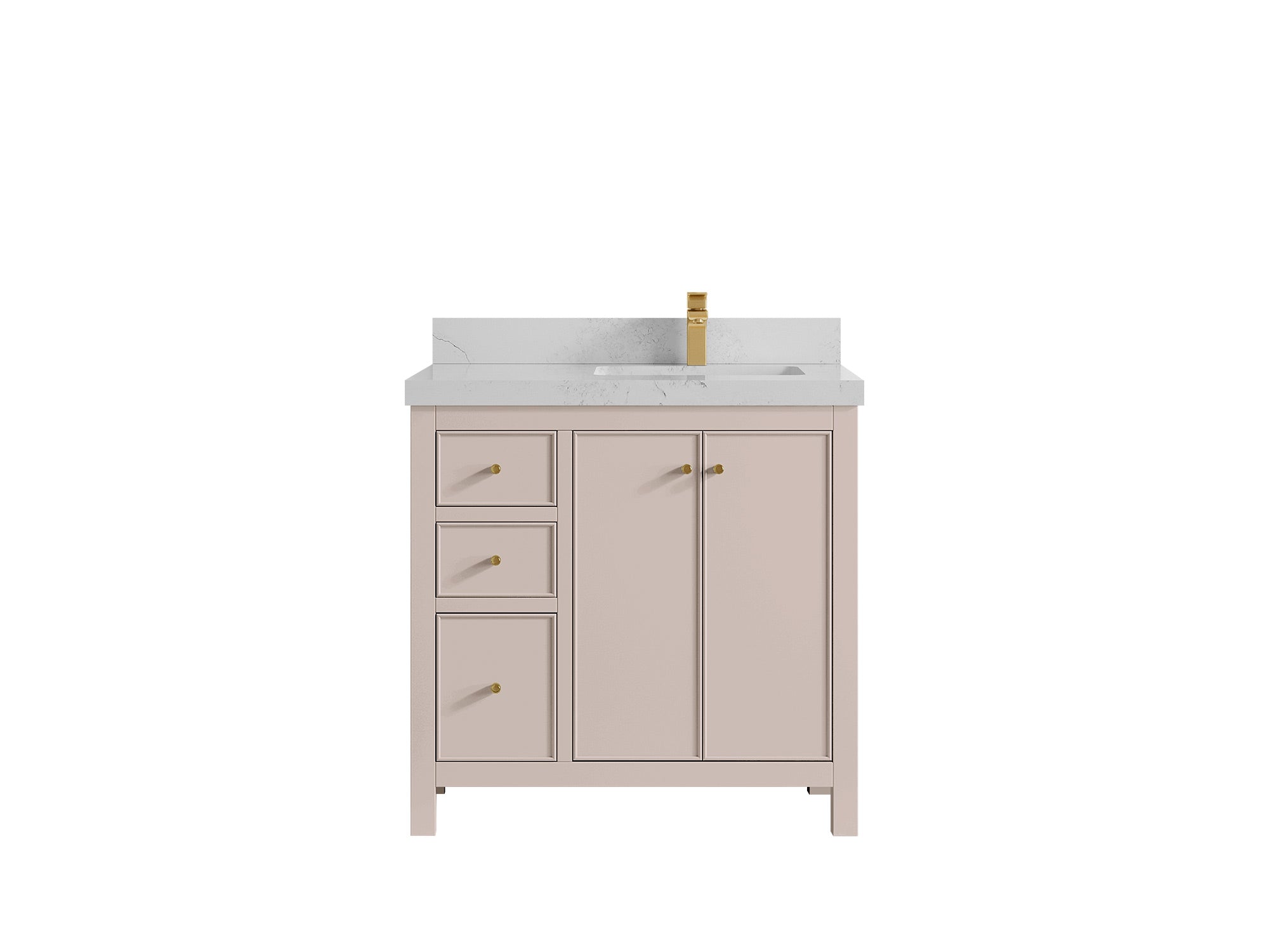 Chicago 36 in. W x 22 in. D Right Offset Sink Bathroom Vanity - Willow Bath and Vanity