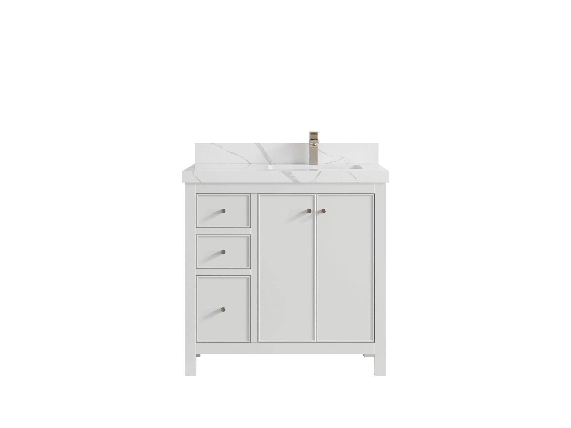 Chicago 36 in. W x 22 in. D Right Offset Sink Bathroom Vanity - Willow Bath and Vanity