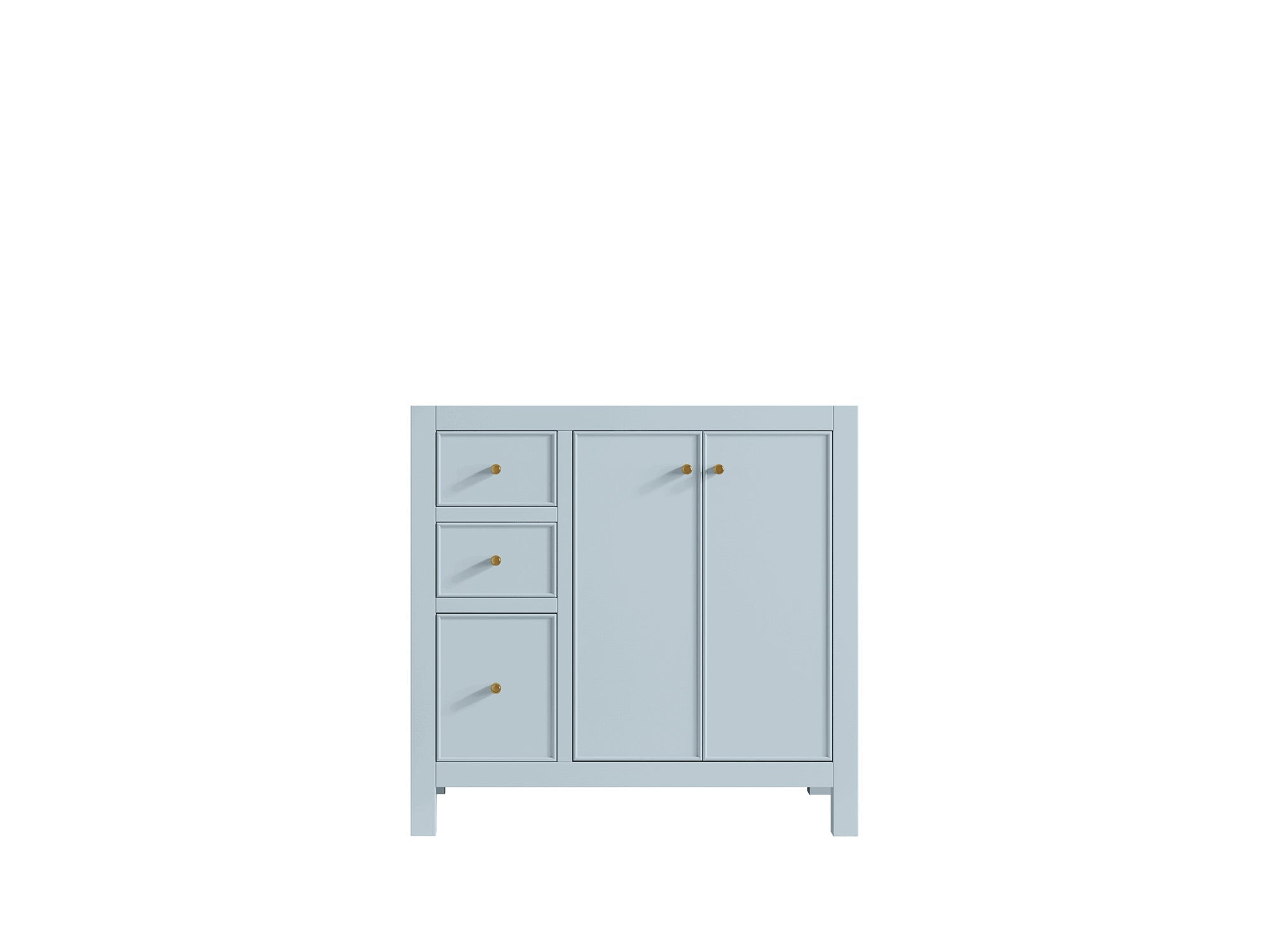 Chicago 36 in. W x 22 in. D Right Offset Sink Bathroom Vanity - Willow Bath and Vanity