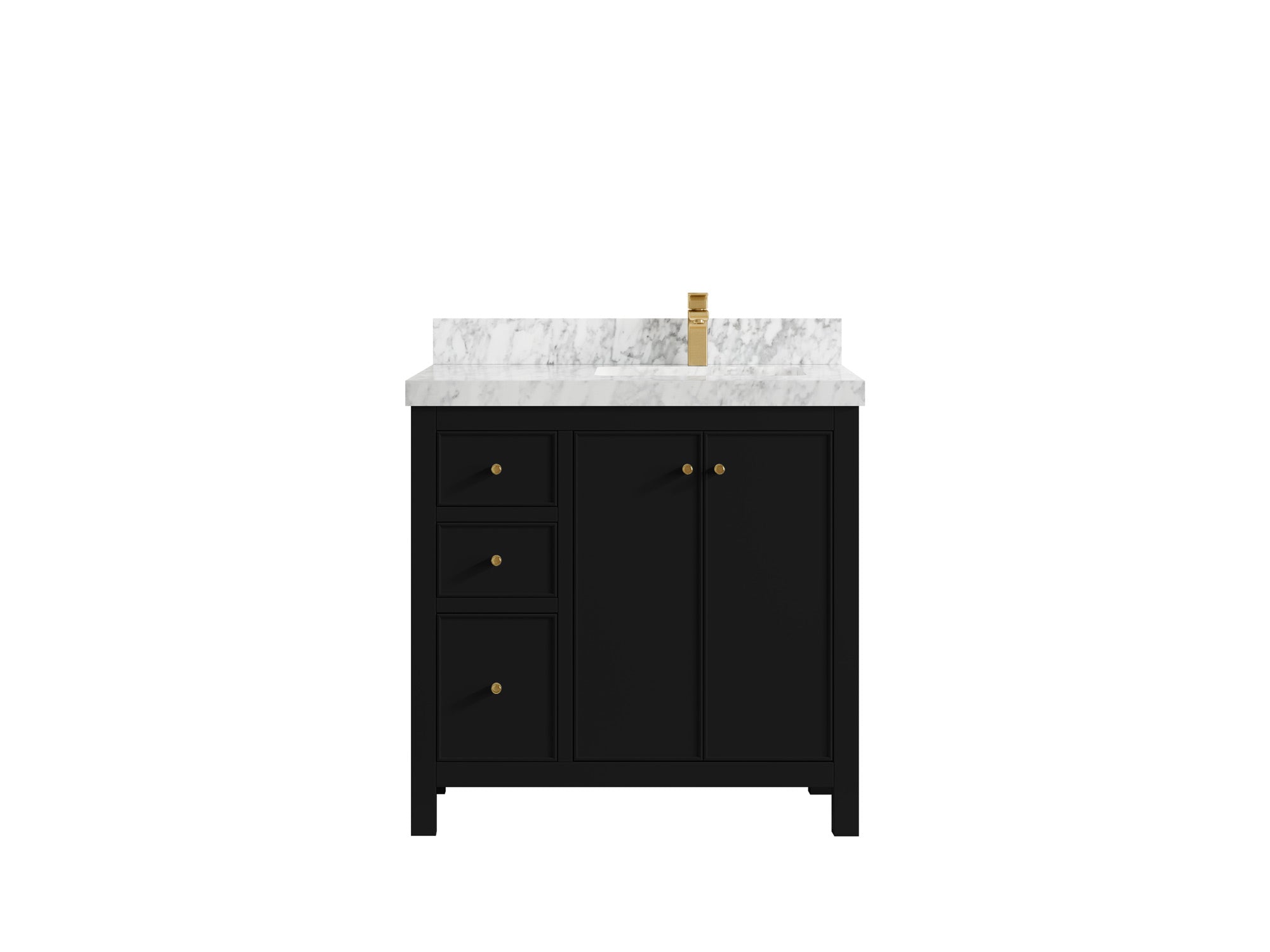 Chicago 36 in. W x 22 in. D Right Offset Sink Bathroom Vanity - Willow Bath and Vanity