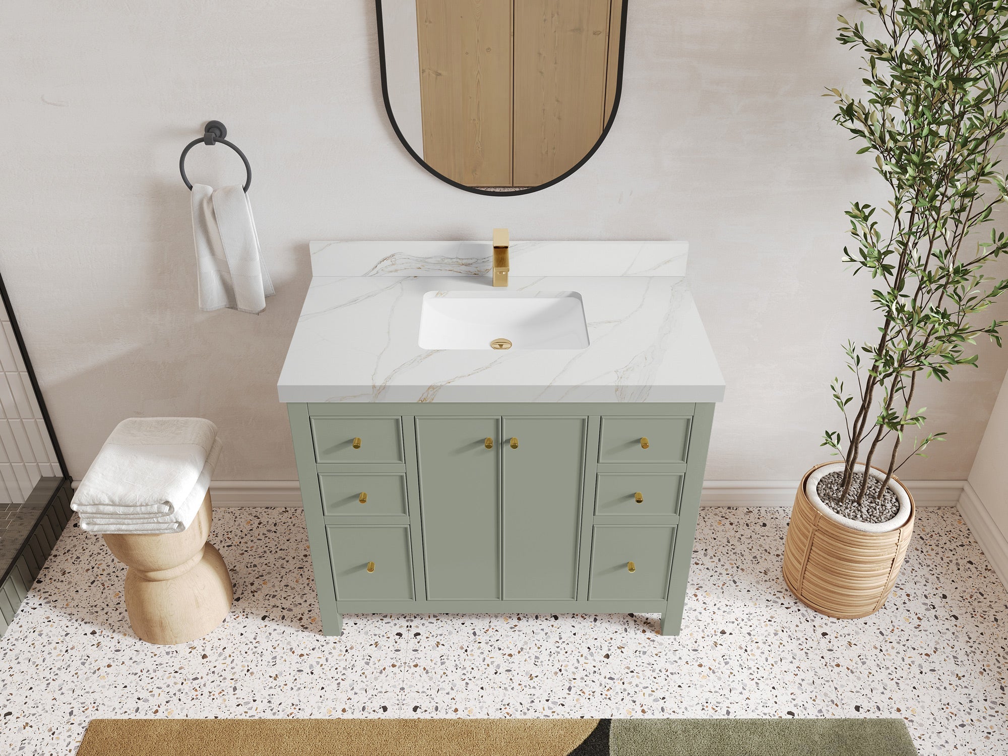 Chicago 42 in. W x 22 in. D Single Sink Bathroom Vanity - Willow Bath and Vanity