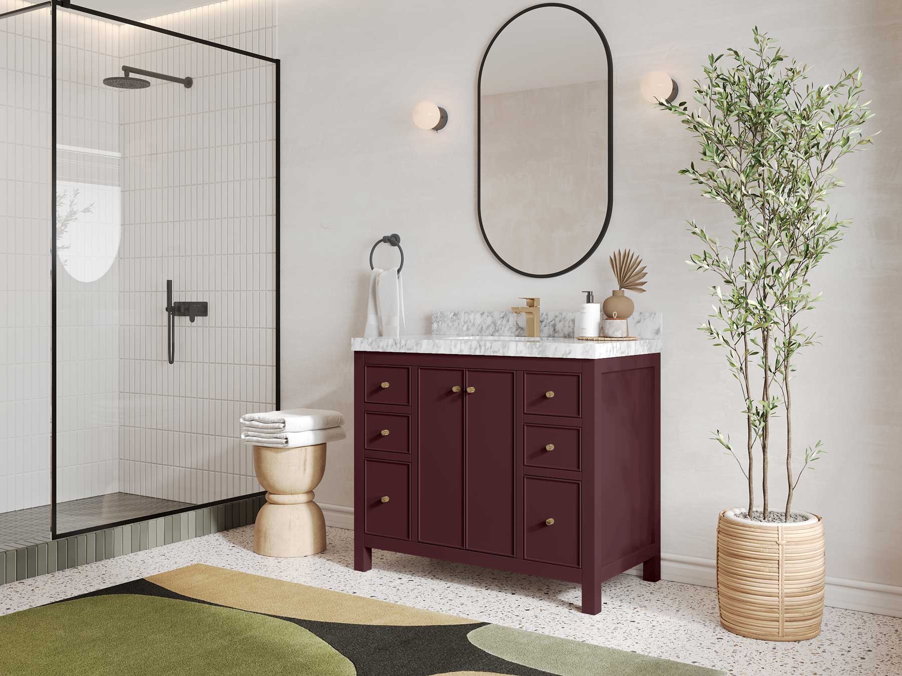 Chicago 42 in. W x 22 in. D Single Sink Bathroom Vanity - Willow Bath and Vanity