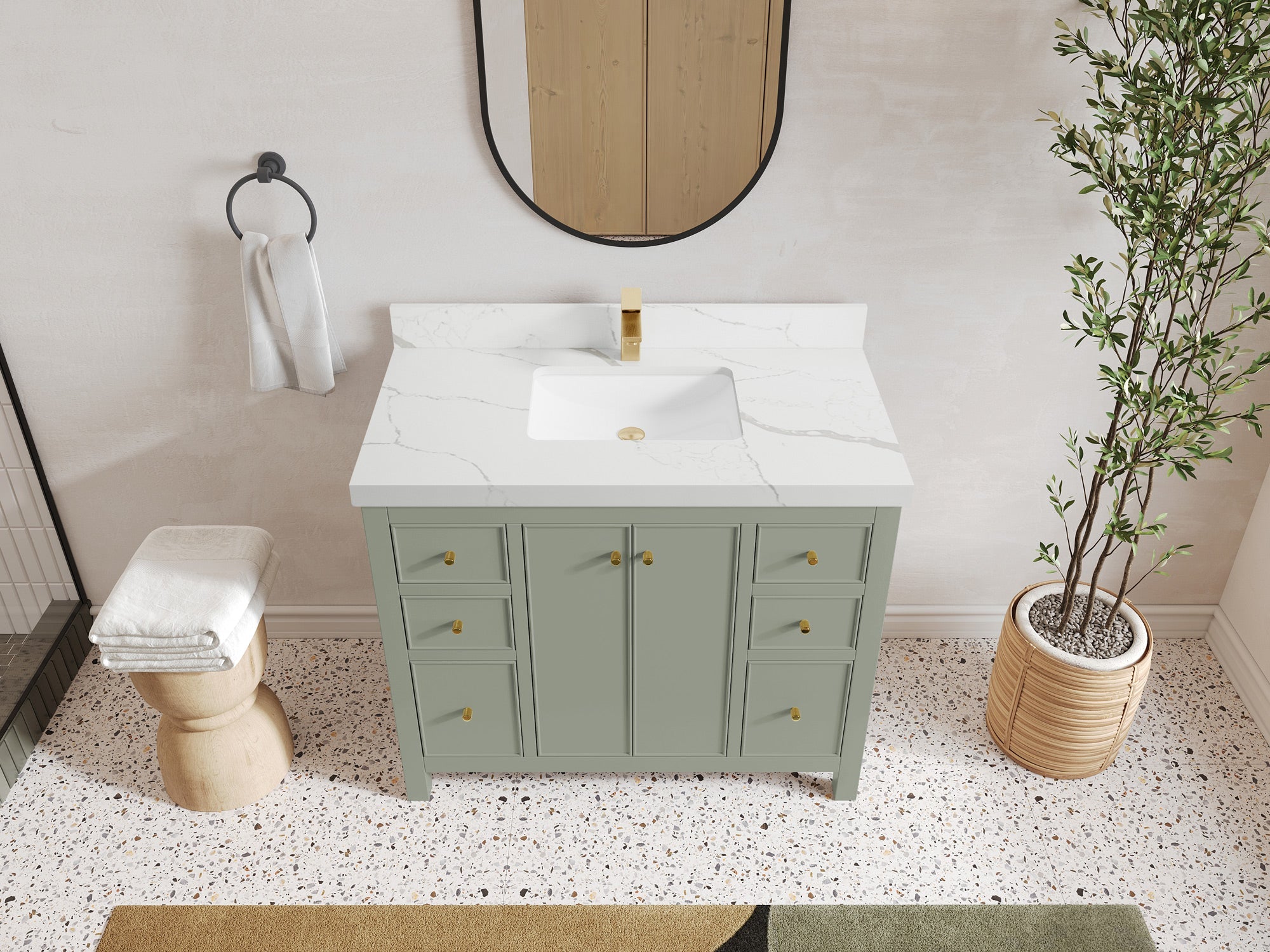 Chicago 42 in. W x 22 in. D Single Sink Bathroom Vanity - Willow Bath and Vanity