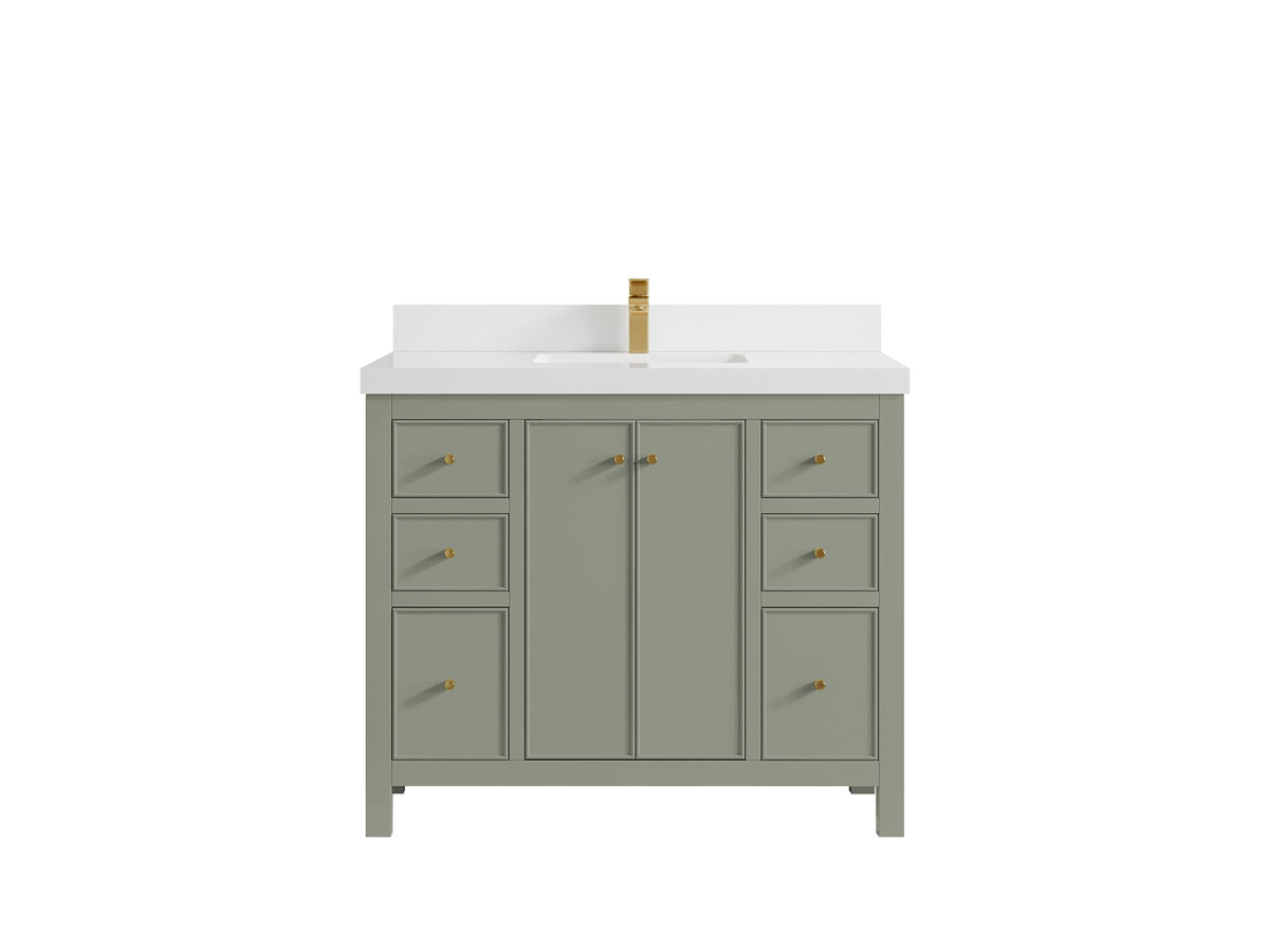 Chicago 42 in. W x 22 in. D Single Sink Bathroom Vanity - Willow Bath and Vanity