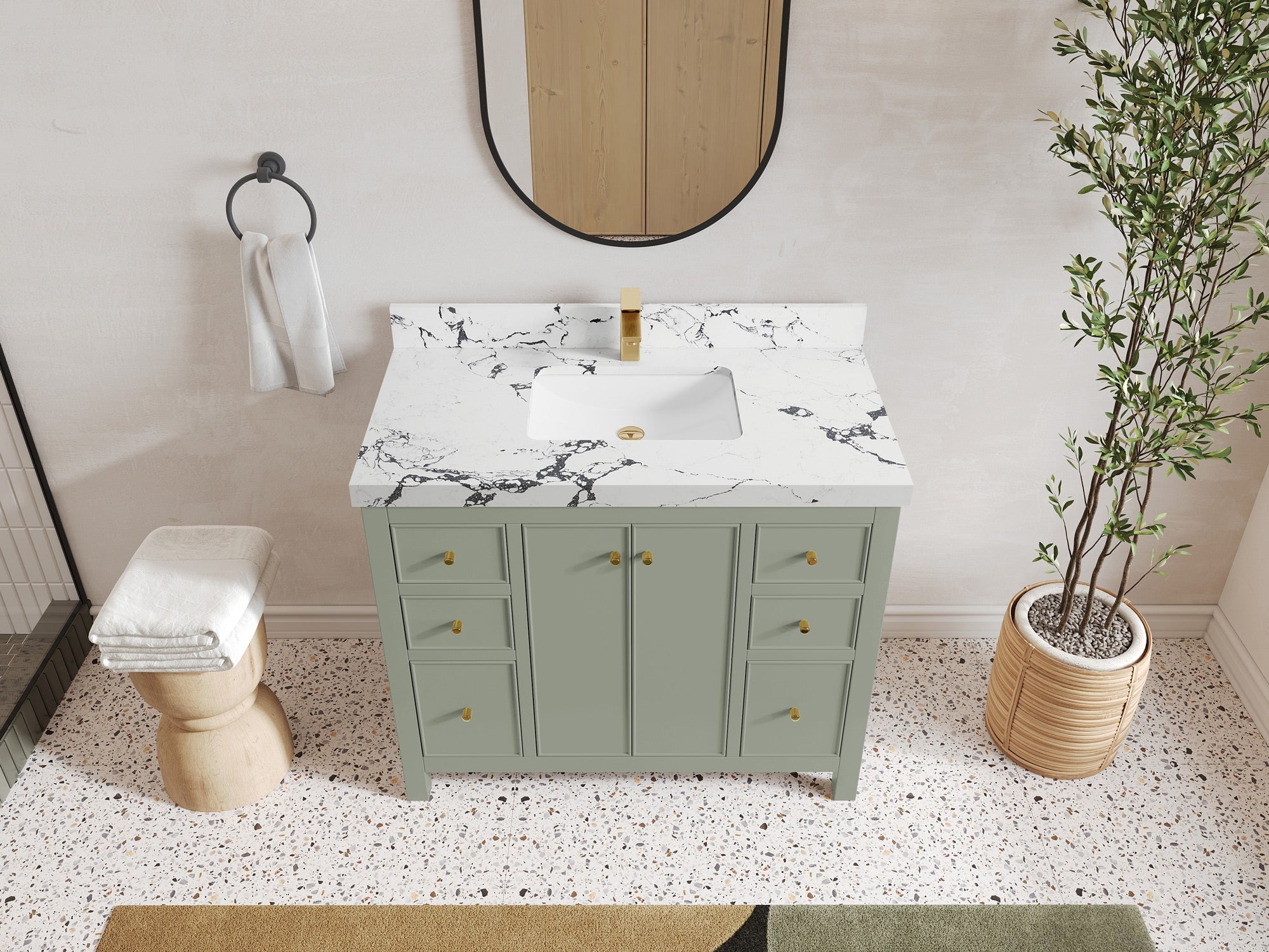 Chicago 42 in. W x 22 in. D Single Sink Bathroom Vanity - Willow Bath and Vanity