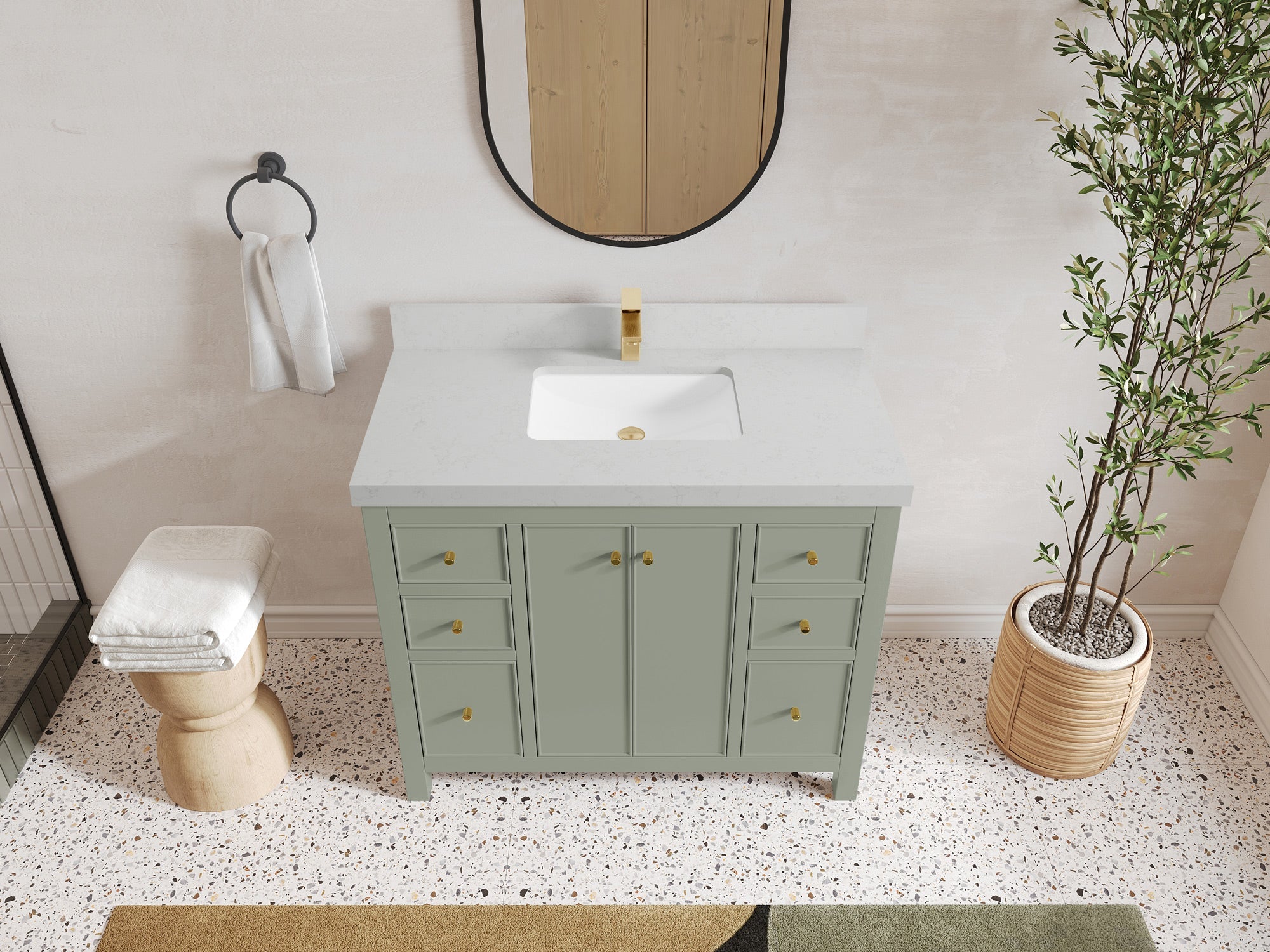 Chicago 42 in. W x 22 in. D Single Sink Bathroom Vanity - Willow Bath and Vanity