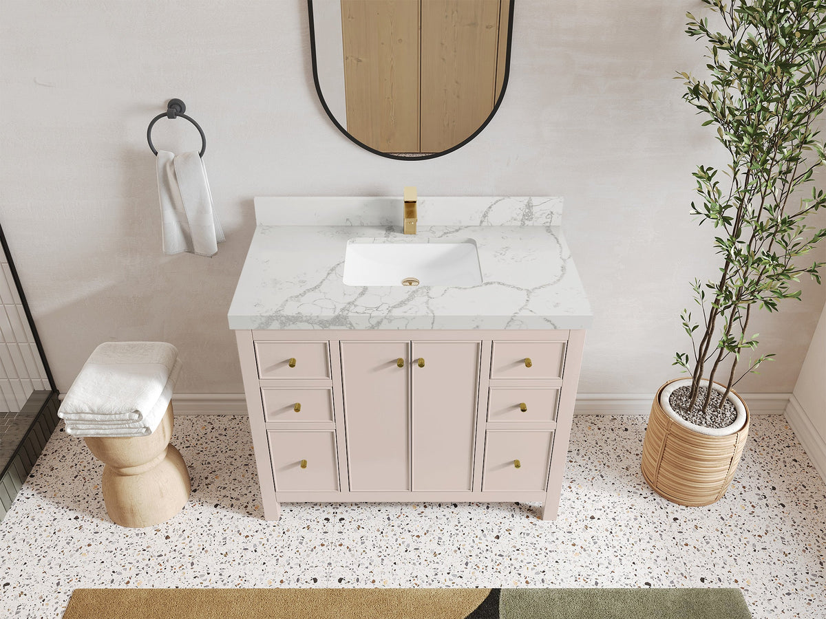 Chicago 42 in. W x 22 in. D Single Sink Bathroom Vanity - Willow Bath and Vanity