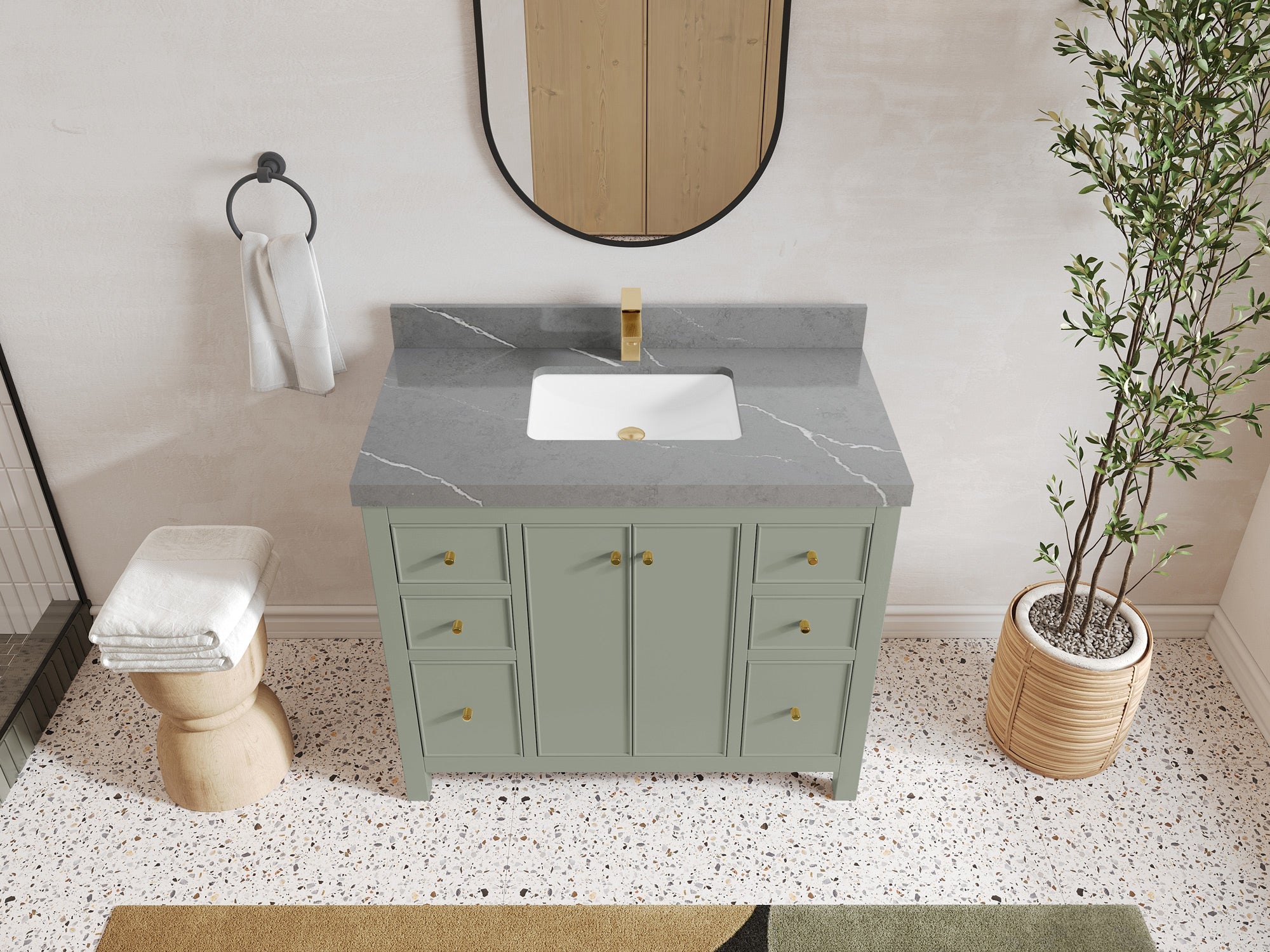 Chicago 42 in. W x 22 in. D Single Sink Bathroom Vanity - Willow Bath and Vanity