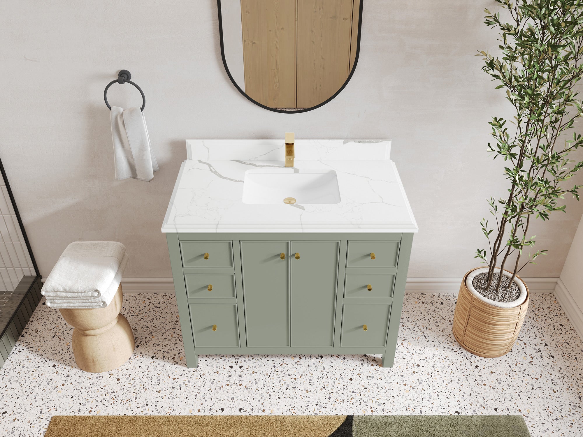Chicago 42 in. W x 22 in. D Single Sink Bathroom Vanity - Willow Bath and Vanity