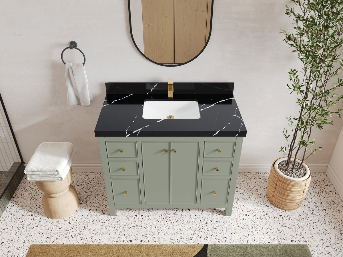Chicago 42 in. W x 22 in. D Single Sink Bathroom Vanity - Willow Bath and Vanity