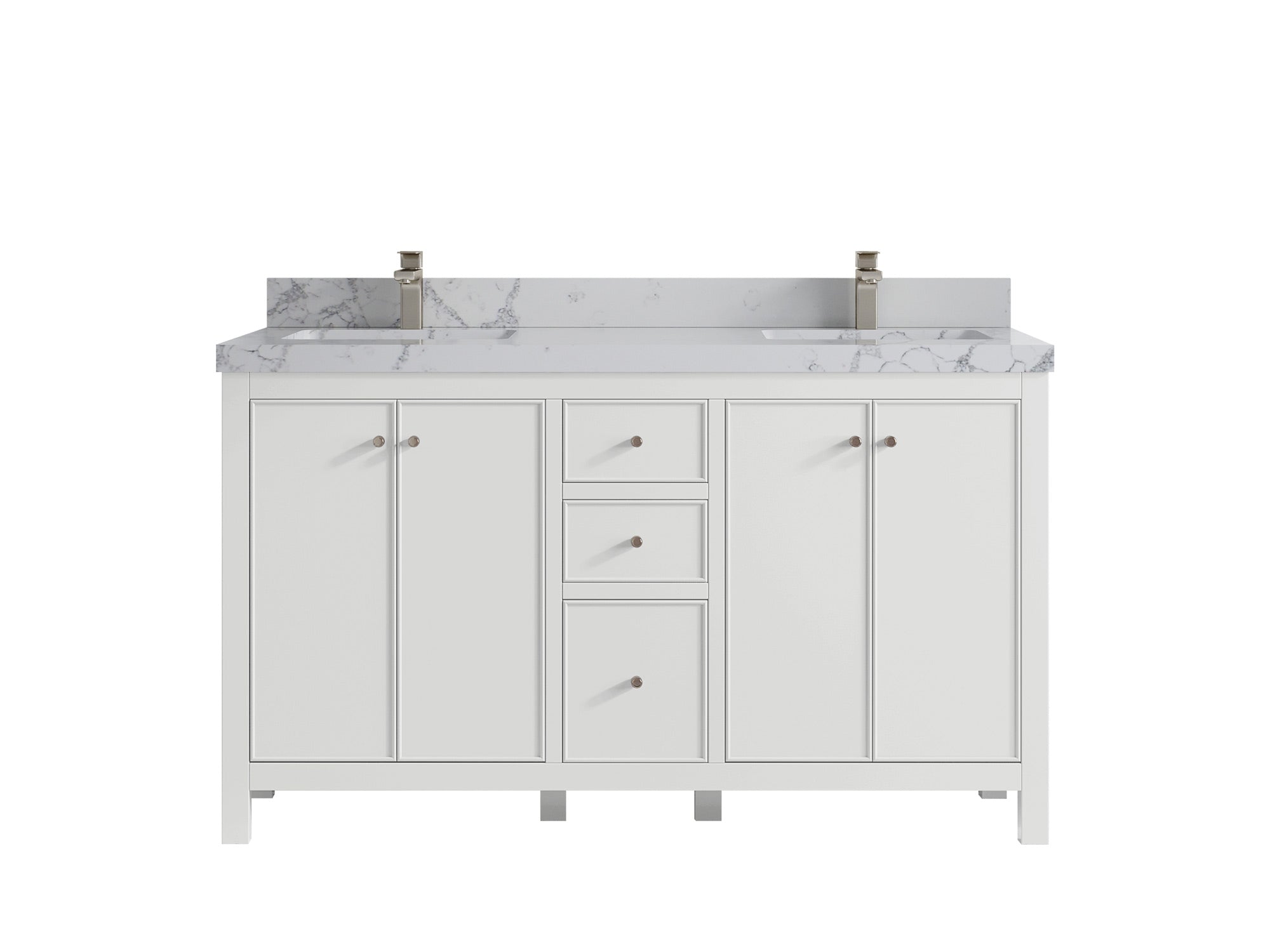 Chicago 60 in. W x 22 in. D Double Sink Bathroom Vanity - Willow Bath and Vanity