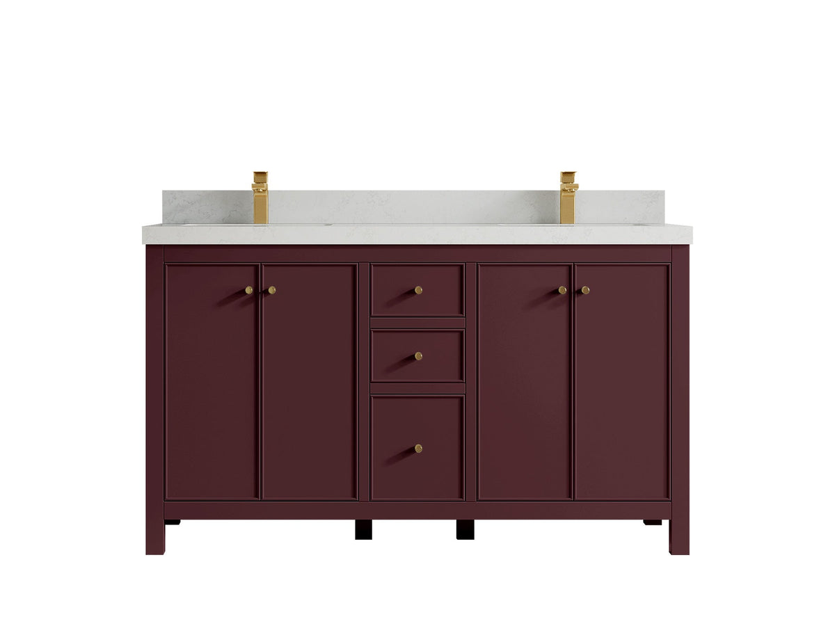 Chicago 60 in. W x 22 in. D Double Sink Bathroom Vanity - Willow Bath and Vanity