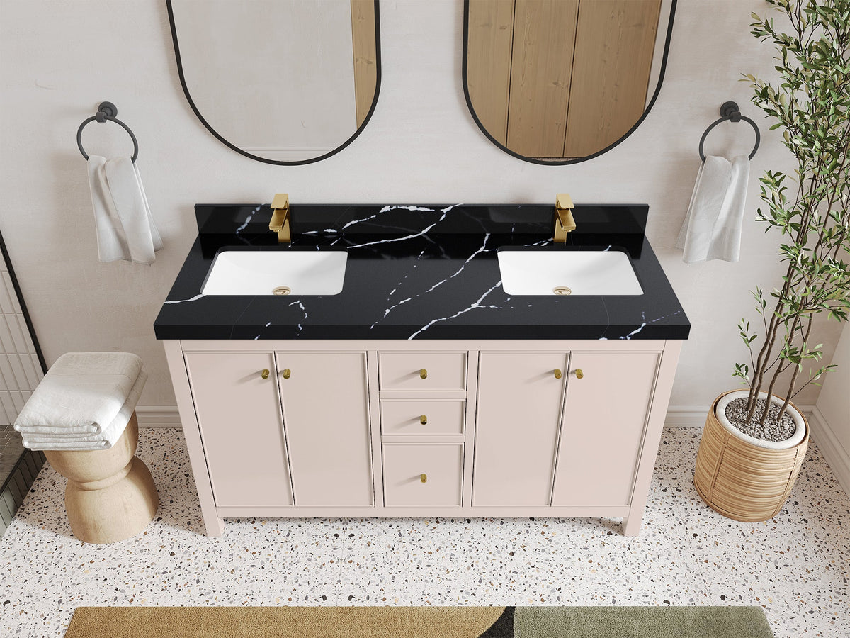 Chicago 60 in. W x 22 in. D Double Sink Bathroom Vanity - Willow Bath and Vanity
