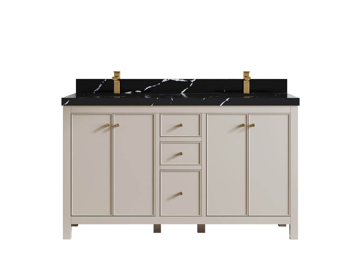 Chicago 60 in. W x 22 in. D Double Sink Bathroom Vanity - Willow Bath and Vanity