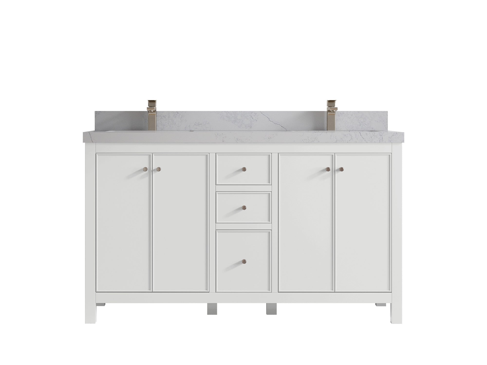 Chicago 60 in. W x 22 in. D Double Sink Bathroom Vanity - Willow Bath and Vanity