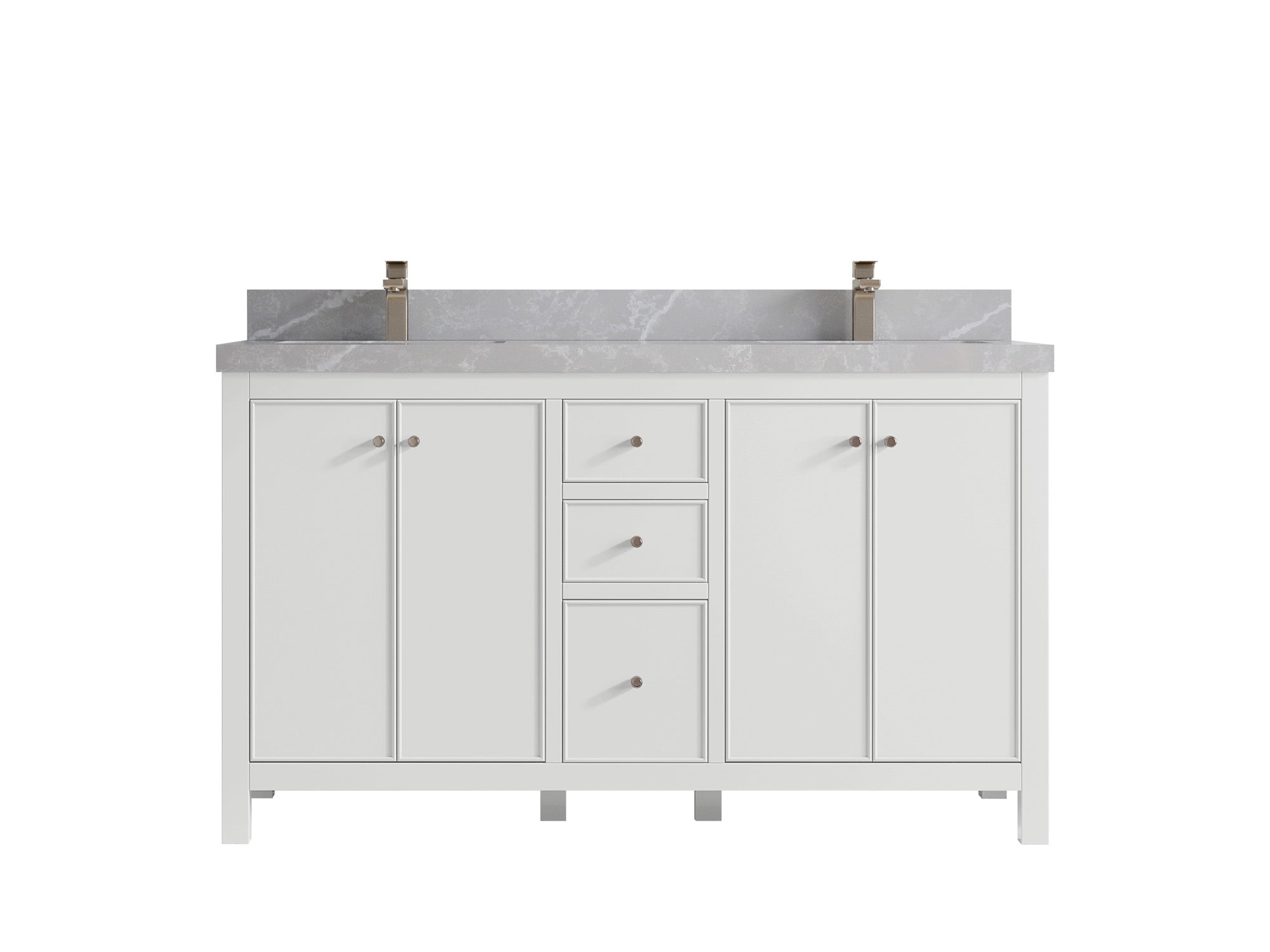 Chicago 60 in. W x 22 in. D Double Sink Bathroom Vanity - Willow Bath and Vanity