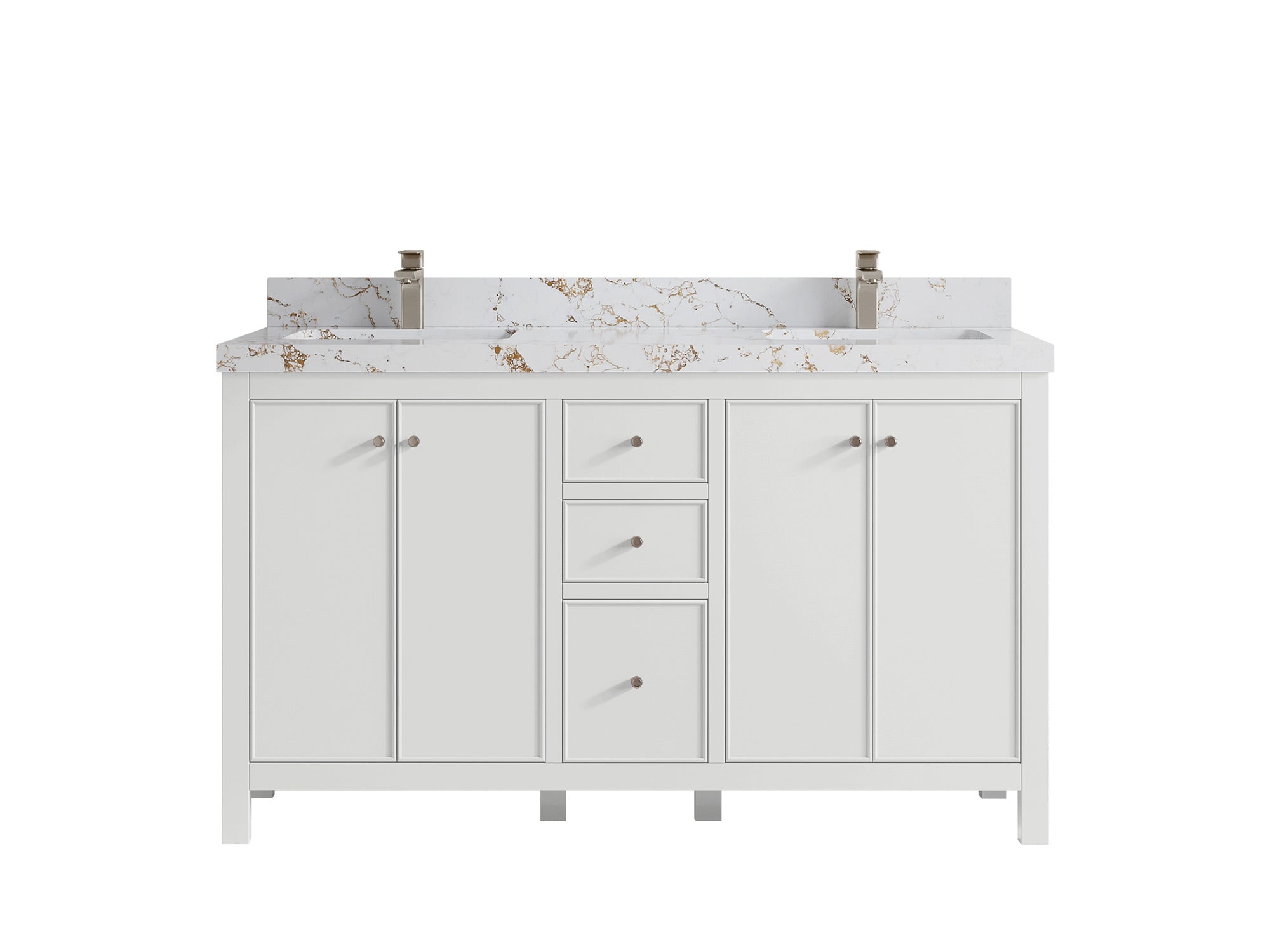 Chicago 60 in. W x 22 in. D Double Sink Bathroom Vanity - Willow Bath and Vanity
