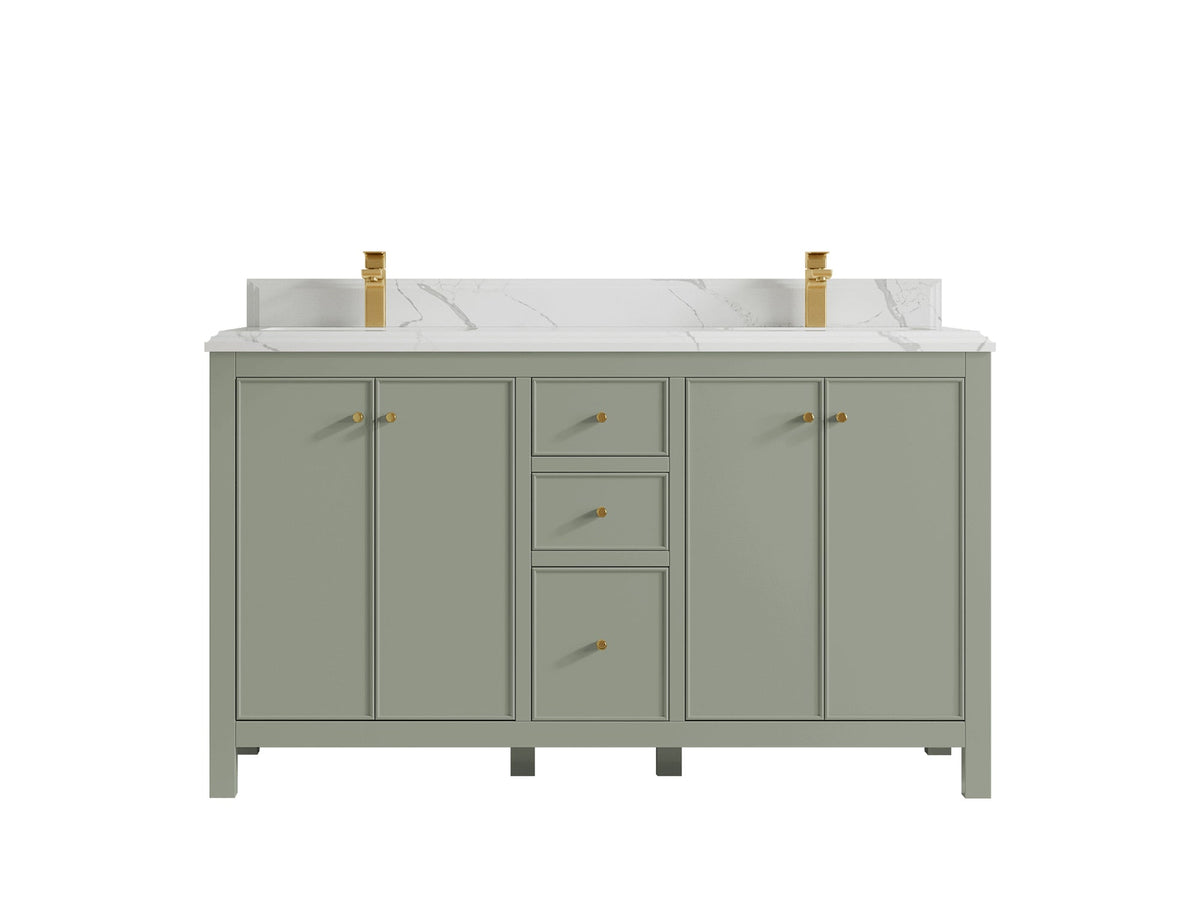 Chicago 60 in. W x 22 in. D Double Sink Bathroom Vanity - Willow Bath and Vanity
