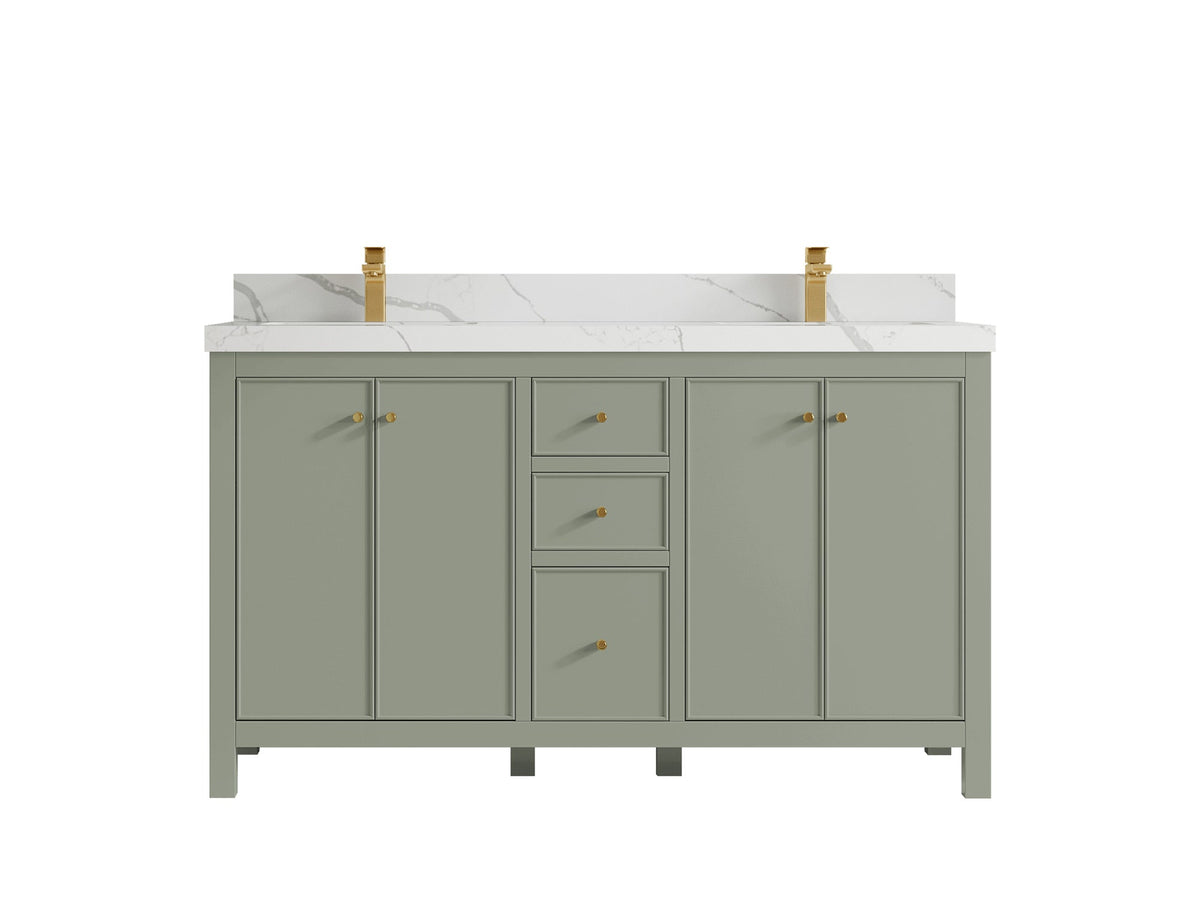 Chicago 60 in. W x 22 in. D Double Sink Bathroom Vanity - Willow Bath and Vanity