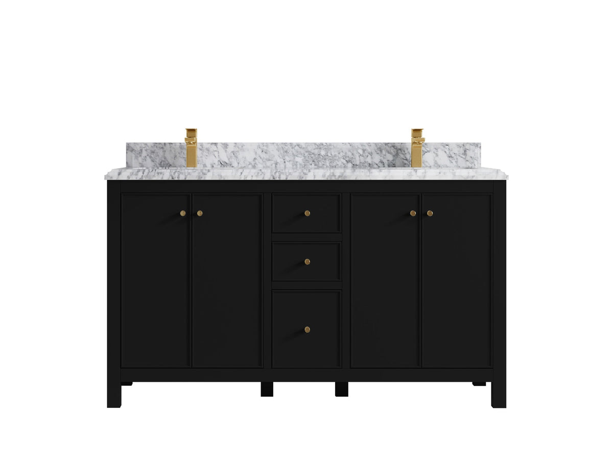 Chicago 60 in. W x 22 in. D Double Sink Bathroom Vanity - Willow Bath and Vanity