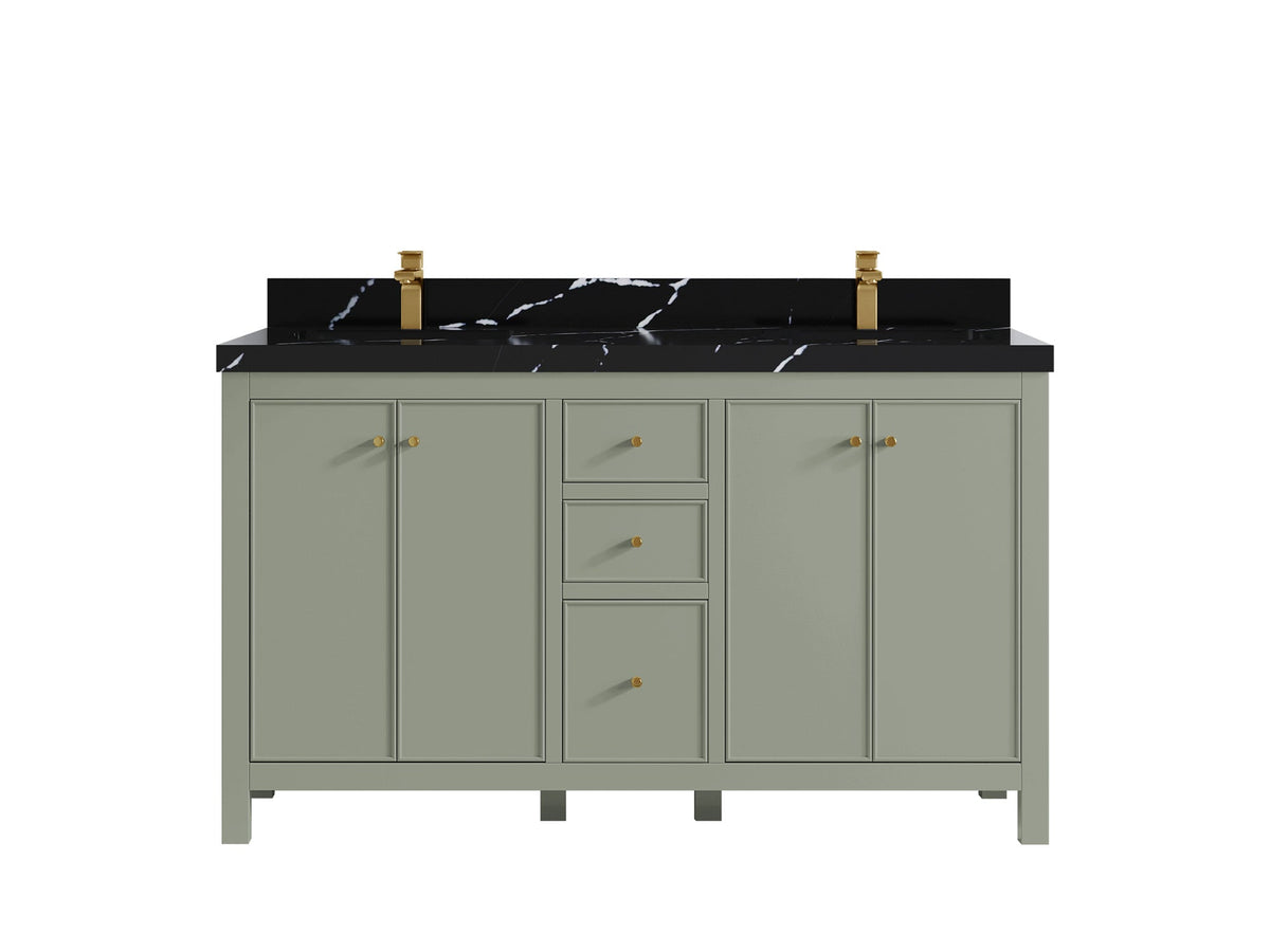 Chicago 60 in. W x 22 in. D Double Sink Bathroom Vanity - Willow Bath and Vanity