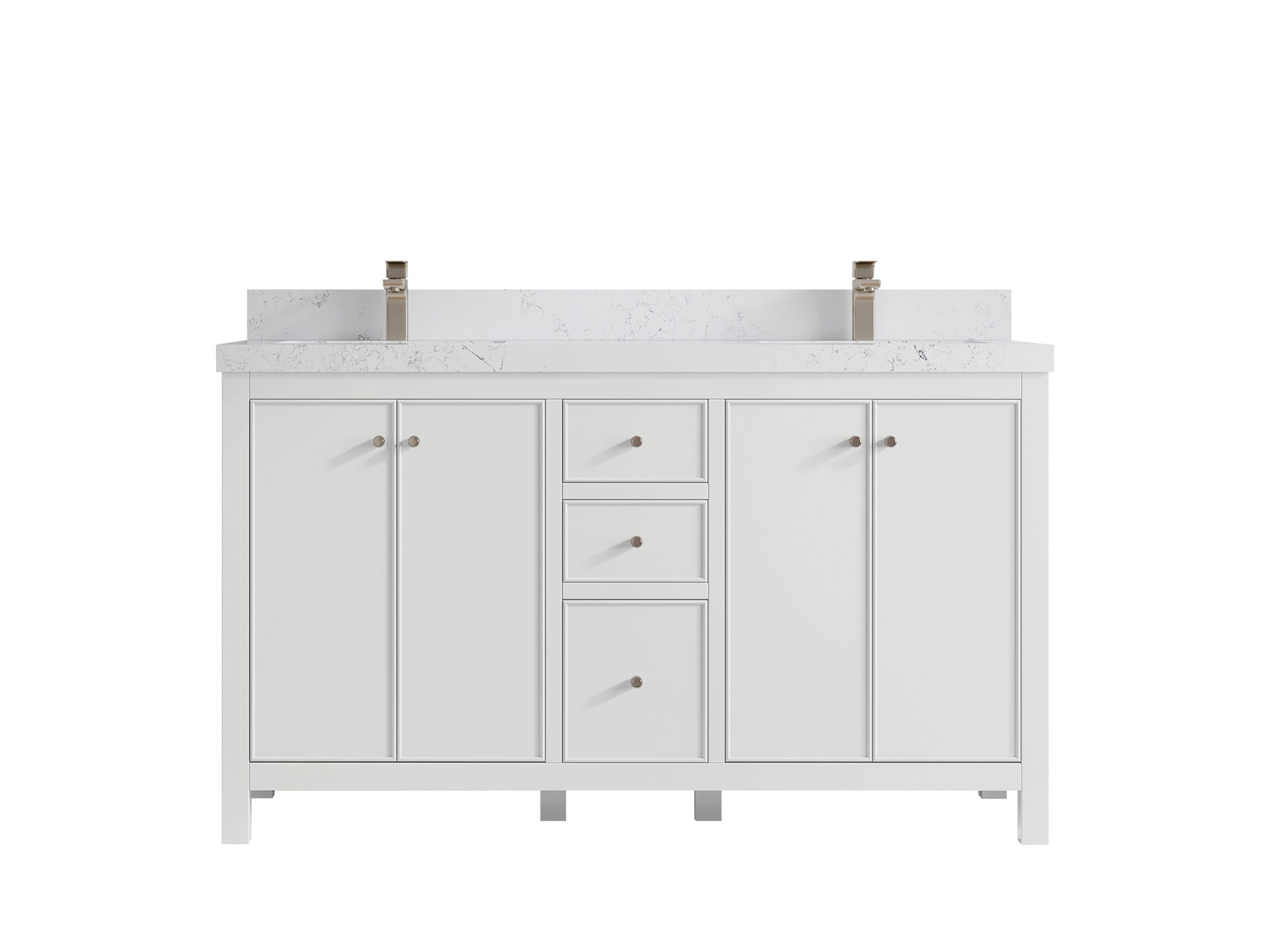 Chicago 60 in. W x 22 in. D Double Sink Bathroom Vanity - Willow Bath and Vanity