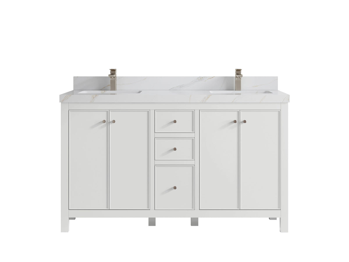 Chicago 60 in. W x 22 in. D Double Sink Bathroom Vanity - Willow Bath and Vanity