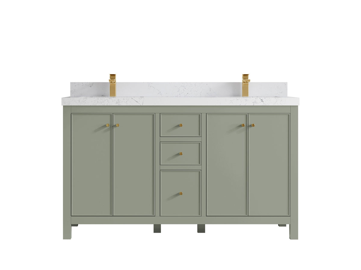 Chicago 60 in. W x 22 in. D Double Sink Bathroom Vanity - Willow Bath and Vanity