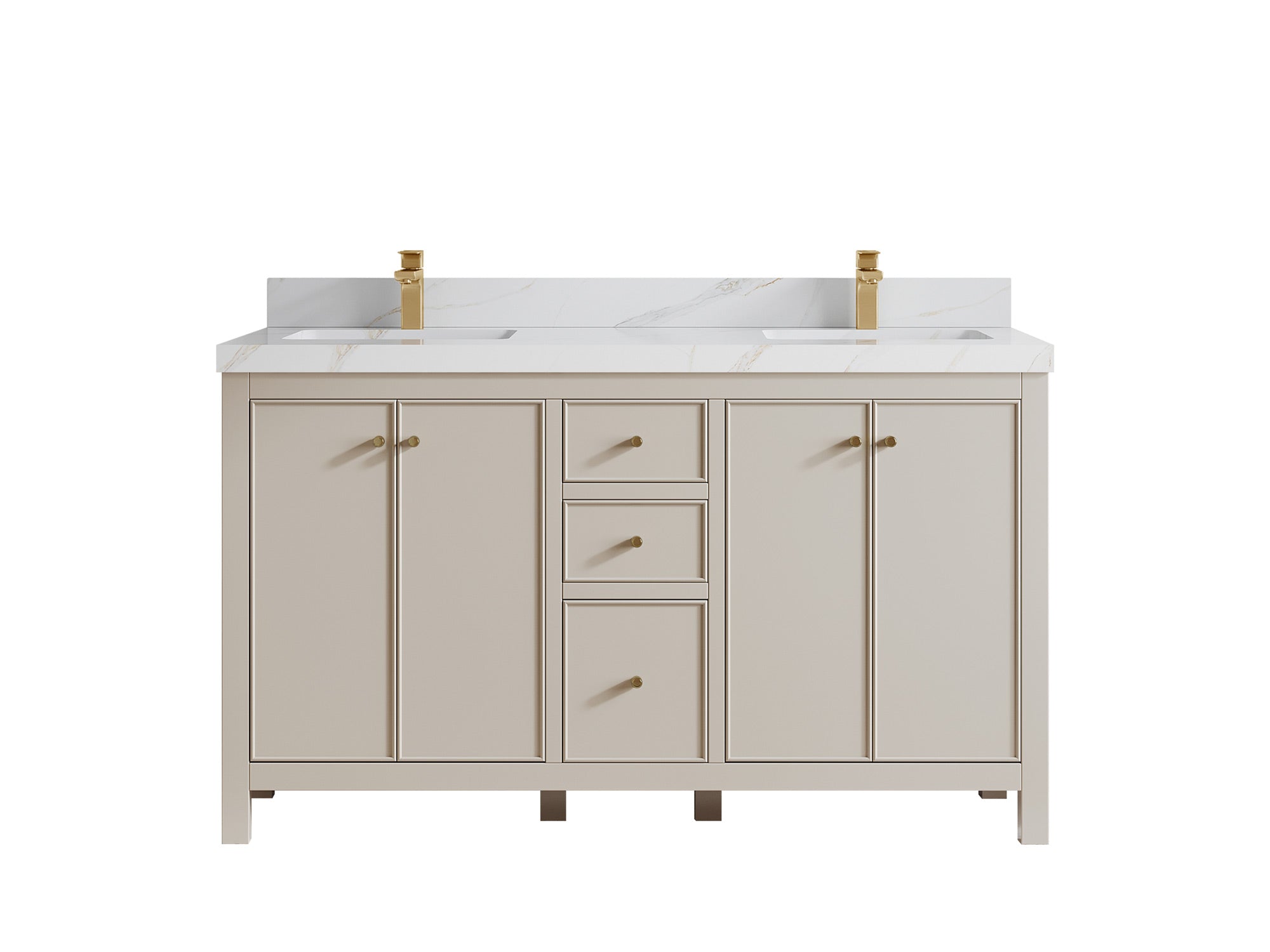 Chicago 60 in. W x 22 in. D Double Sink Bathroom Vanity - Willow Bath and Vanity