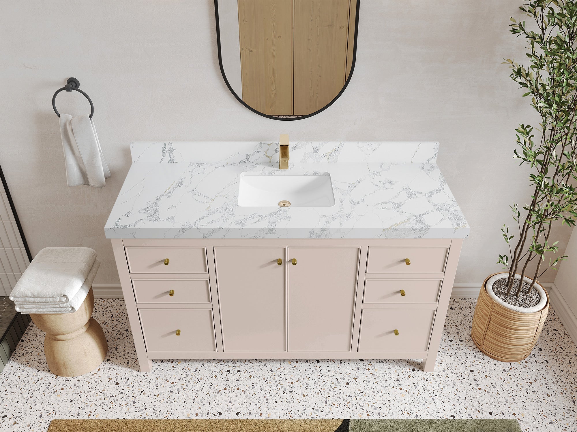 Chicago 60 in. W x 22 in. D Single Sink Bathroom Vanity - Willow Bath and Vanity