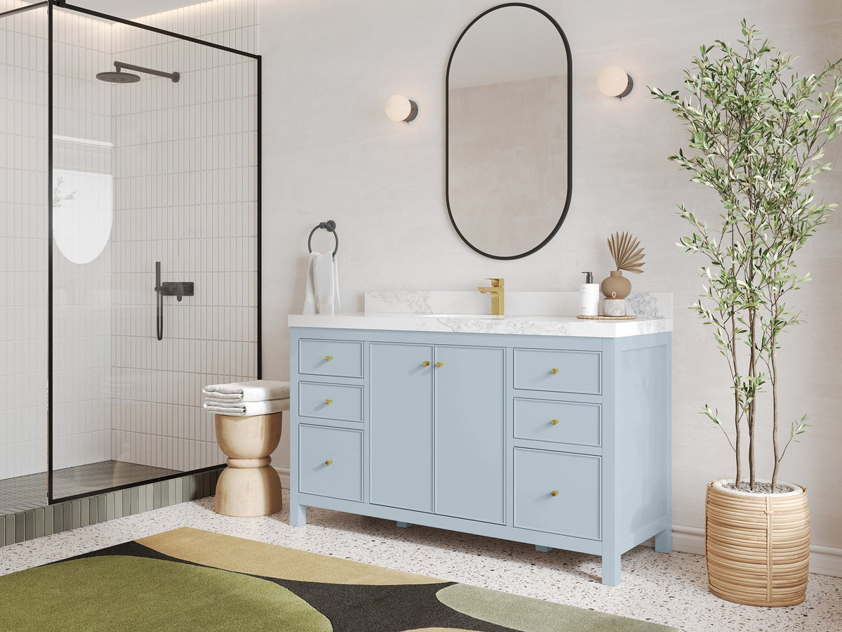 Chicago 60 in. W x 22 in. D Single Sink Bathroom Vanity - Willow Bath and Vanity