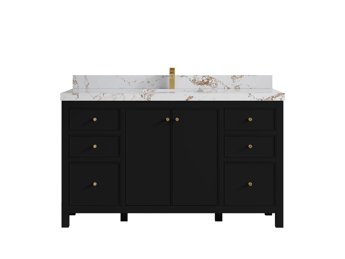 Chicago 60 in. W x 22 in. D Single Sink Bathroom Vanity - Willow Bath and Vanity