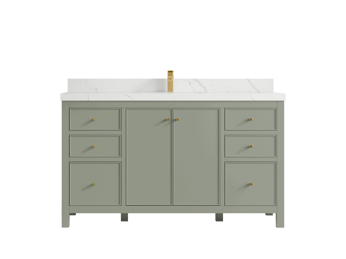 Chicago 60 in. W x 22 in. D Single Sink Bathroom Vanity - Willow Bath and Vanity