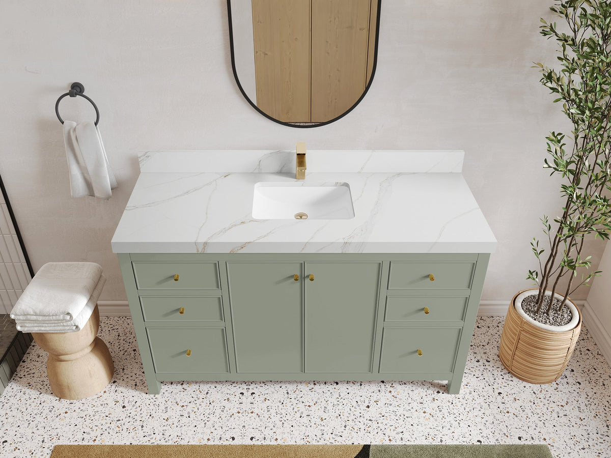 Chicago 60 in. W x 22 in. D Single Sink Bathroom Vanity - Willow Bath and Vanity