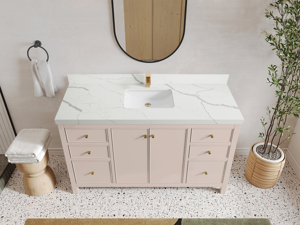 Chicago 60 in. W x 22 in. D Single Sink Bathroom Vanity - Willow Bath and Vanity