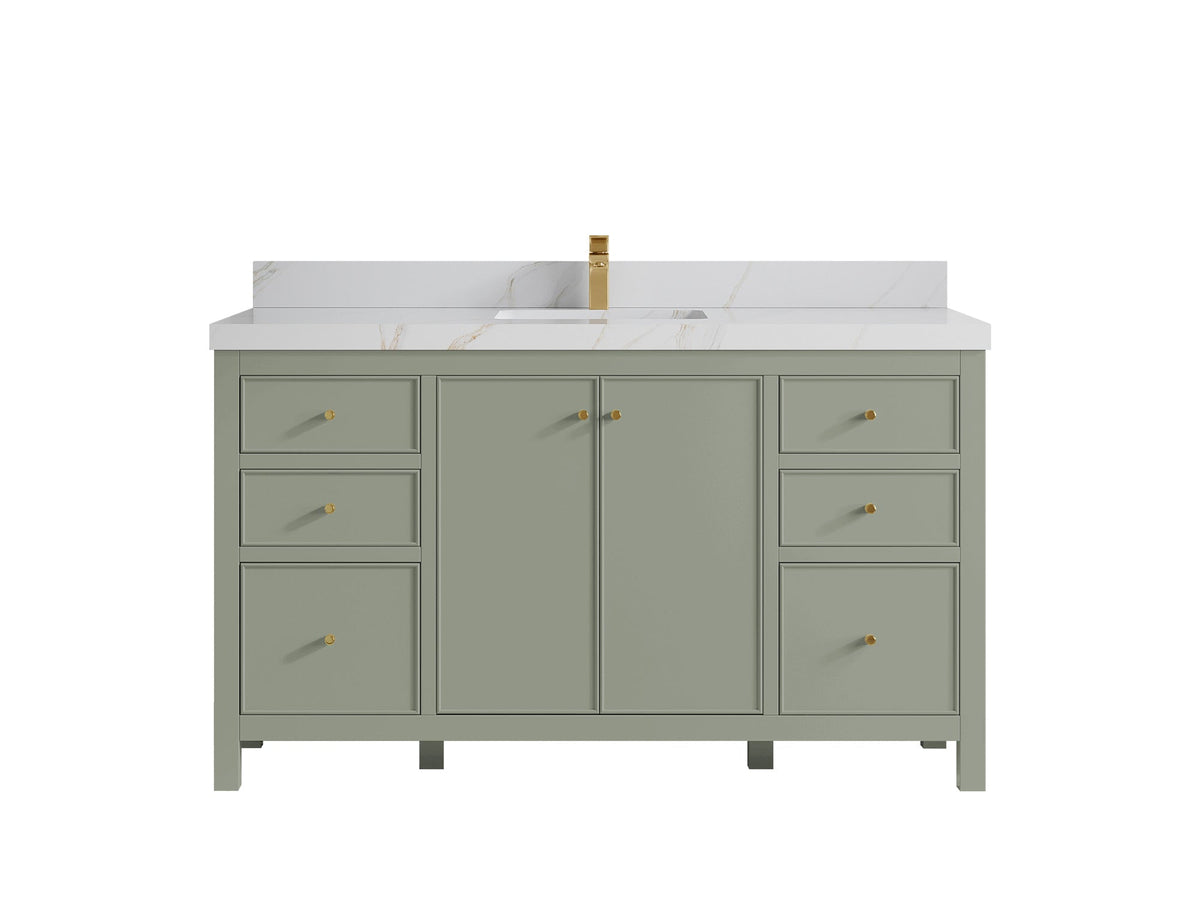 Chicago 60 in. W x 22 in. D Single Sink Bathroom Vanity - Willow Bath and Vanity