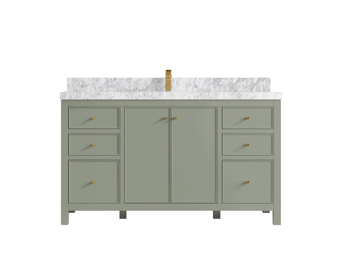 Chicago 60 in. W x 22 in. D Single Sink Bathroom Vanity - Willow Bath and Vanity