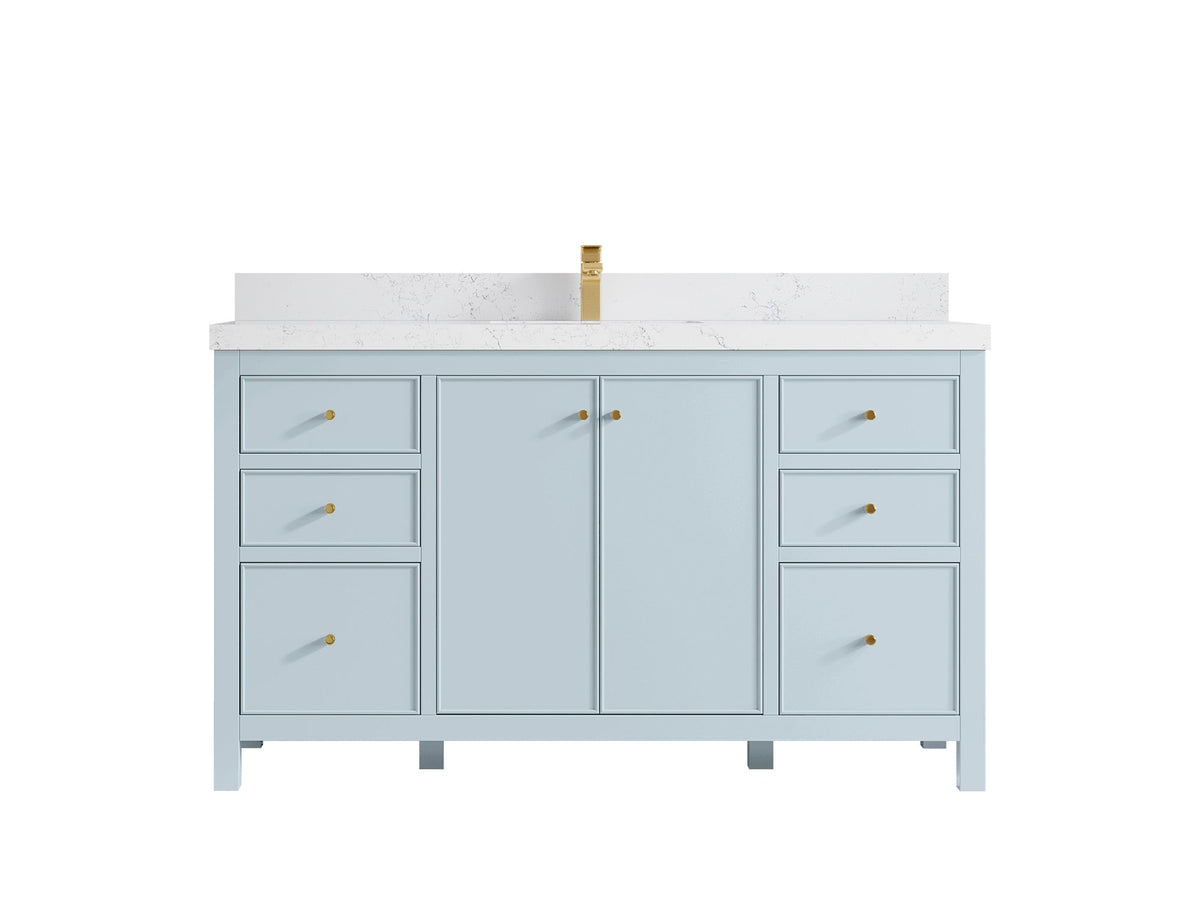 Chicago 60 in. W x 22 in. D Single Sink Bathroom Vanity - Willow Bath and Vanity