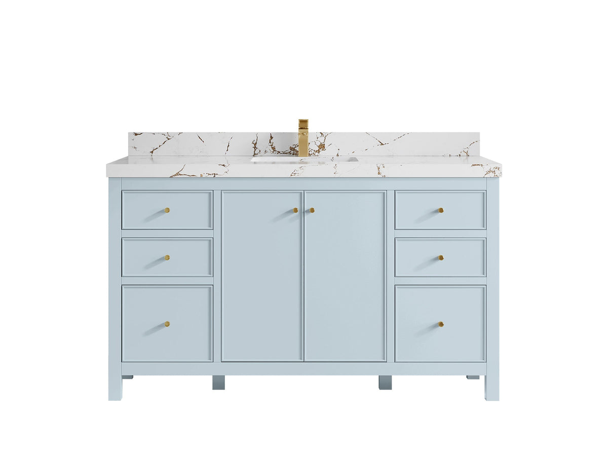Chicago 60 in. W x 22 in. D Single Sink Bathroom Vanity - Willow Bath and Vanity