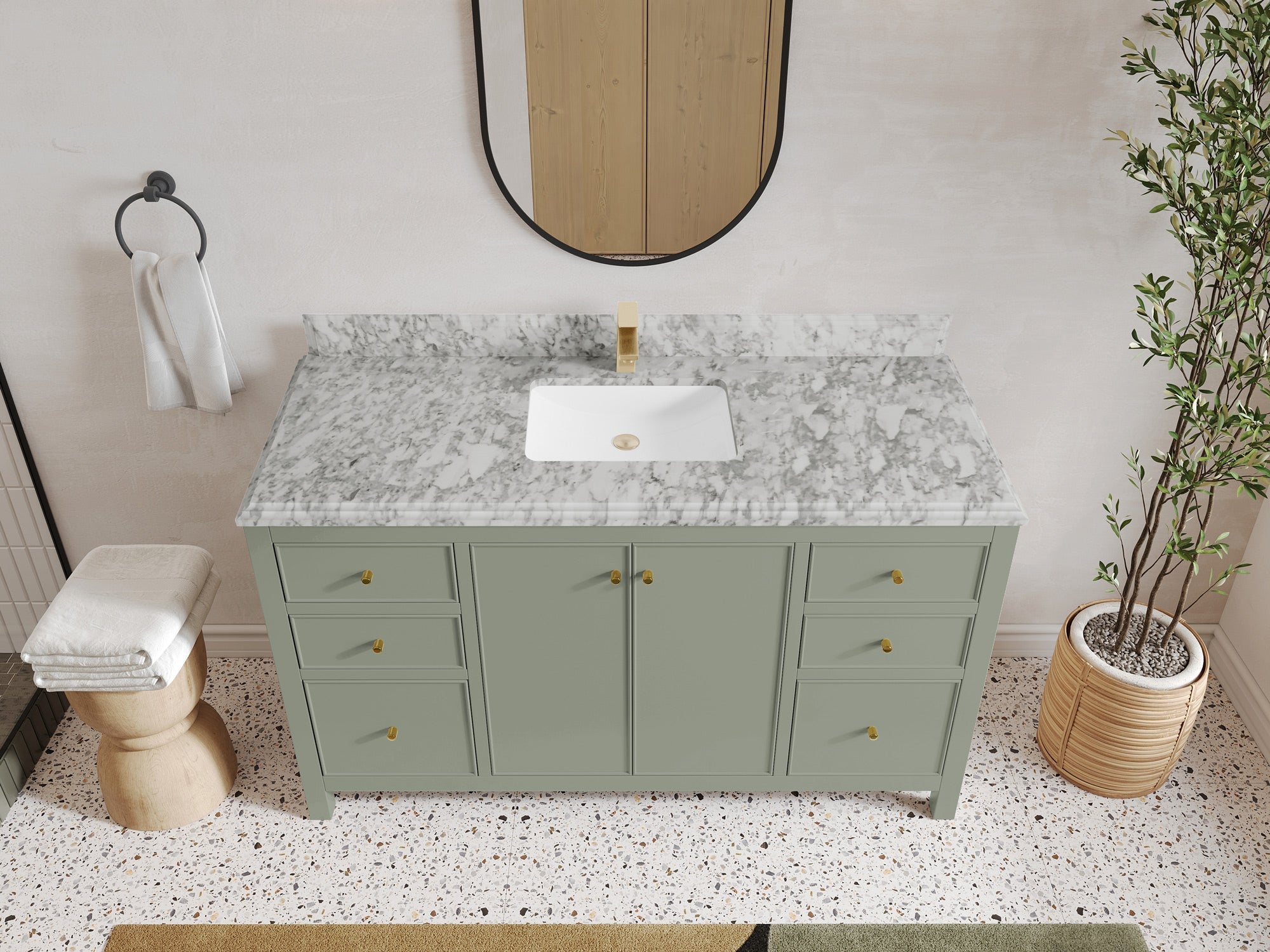 Chicago 60 in. W x 22 in. D Single Sink Bathroom Vanity - Willow Bath and Vanity