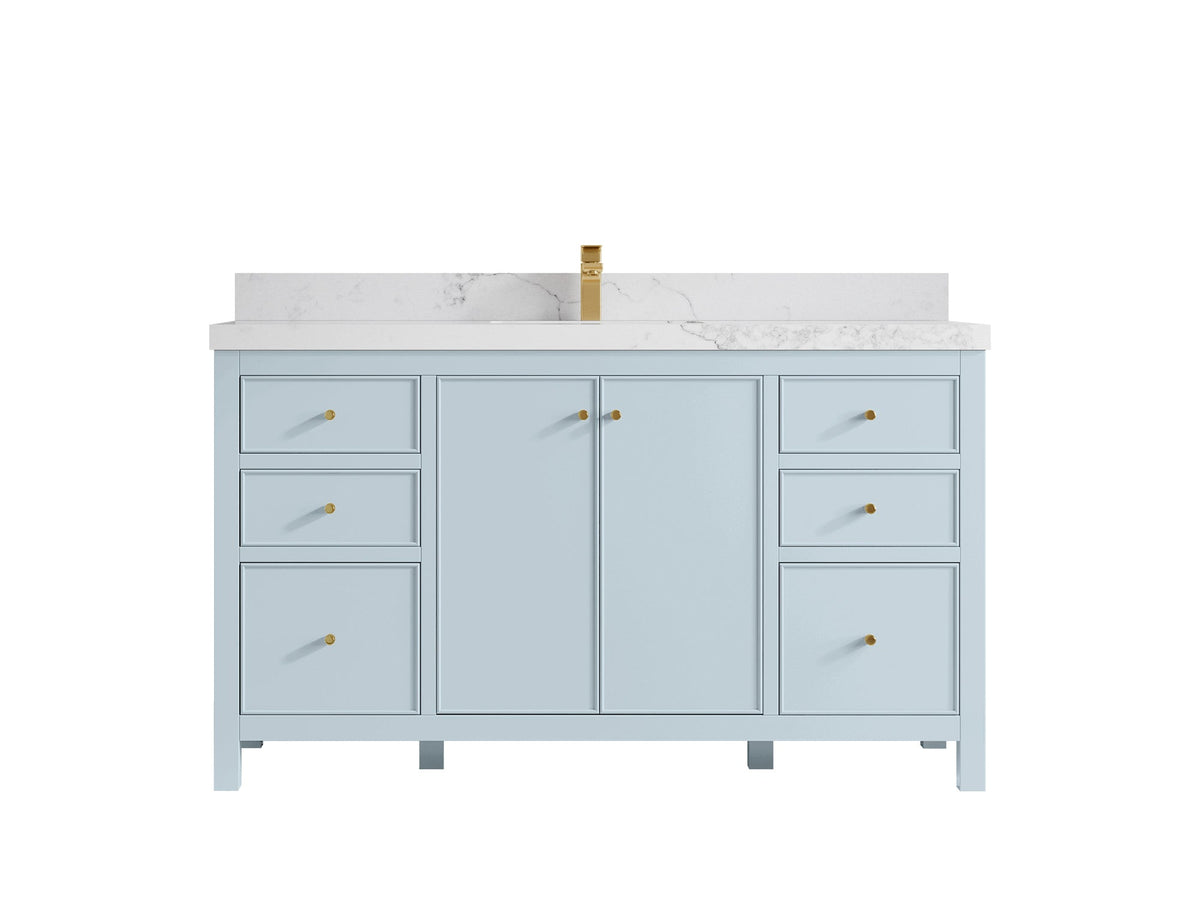 Chicago 60 in. W x 22 in. D Single Sink Bathroom Vanity - Willow Bath and Vanity