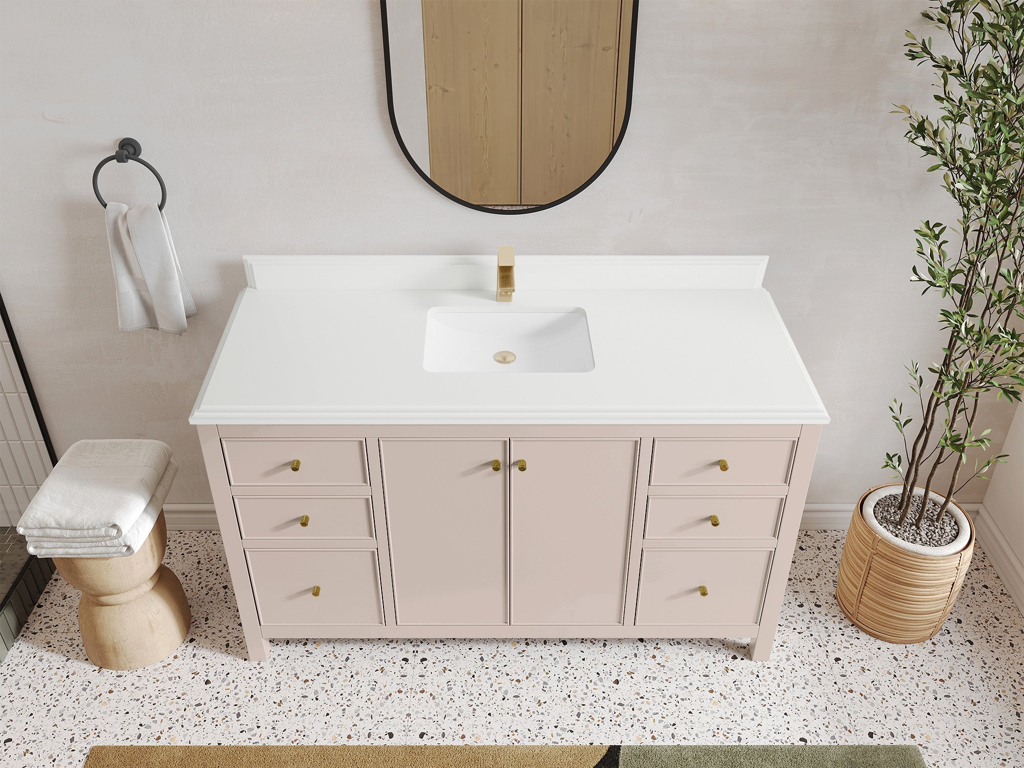Chicago 60 in. W x 22 in. D Single Sink Bathroom Vanity - Willow Bath and Vanity