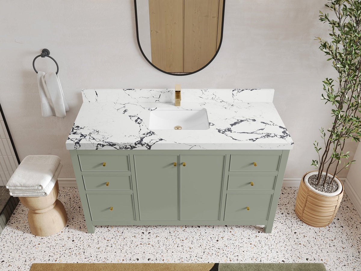 Chicago 60 in. W x 22 in. D Single Sink Bathroom Vanity - Willow Bath and Vanity