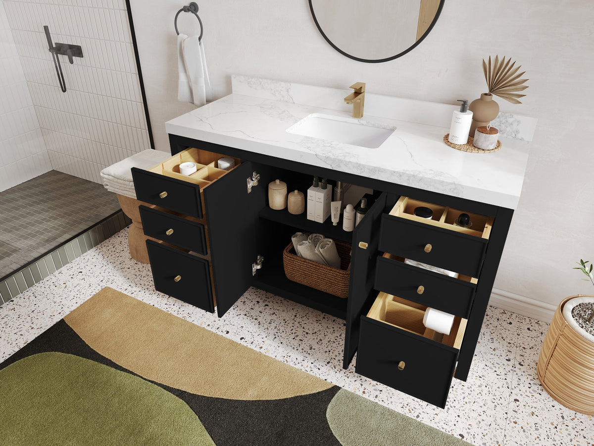Chicago 60 in. W x 22 in. D Single Sink Bathroom Vanity - Willow Bath and Vanity