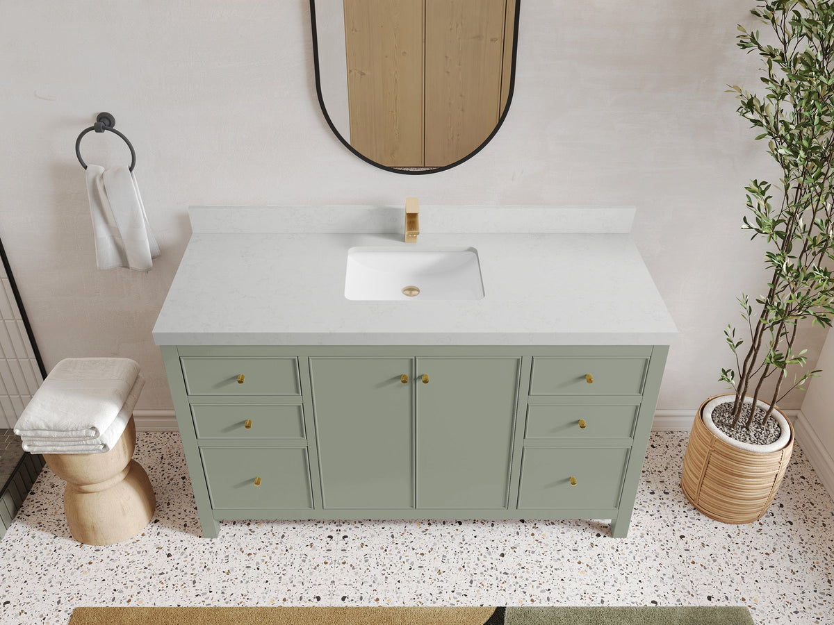 Chicago 60 in. W x 22 in. D Single Sink Bathroom Vanity - Willow Bath and Vanity