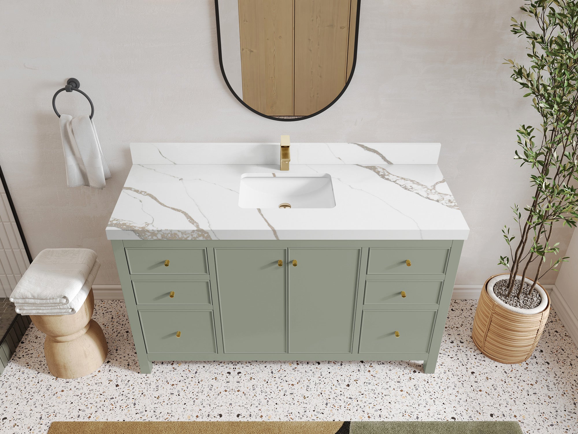 Chicago 60 in. W x 22 in. D Single Sink Bathroom Vanity - Willow Bath and Vanity